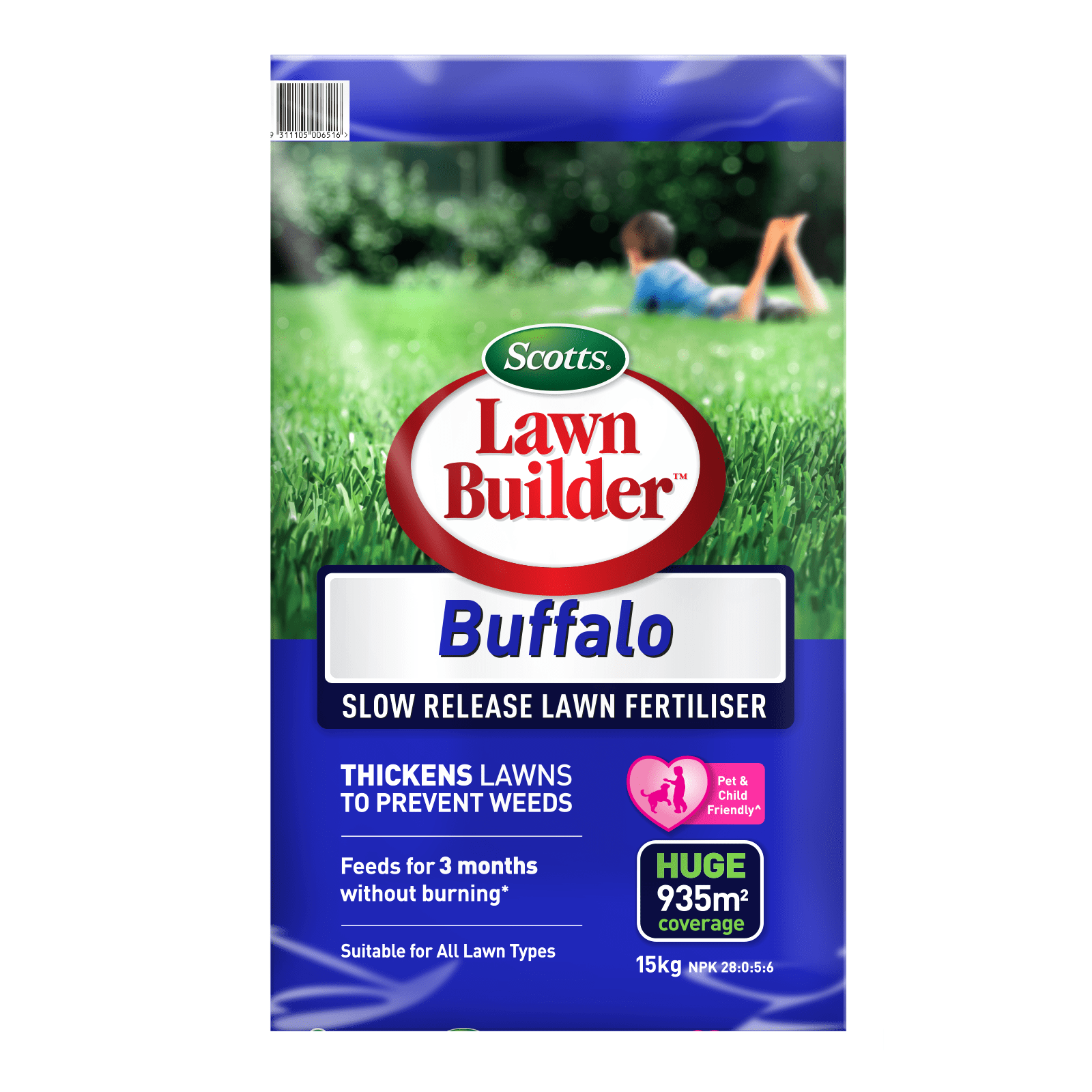 Scotts Lawn Builder 15kg Buffalo Slow Release Lawn Fertiliser