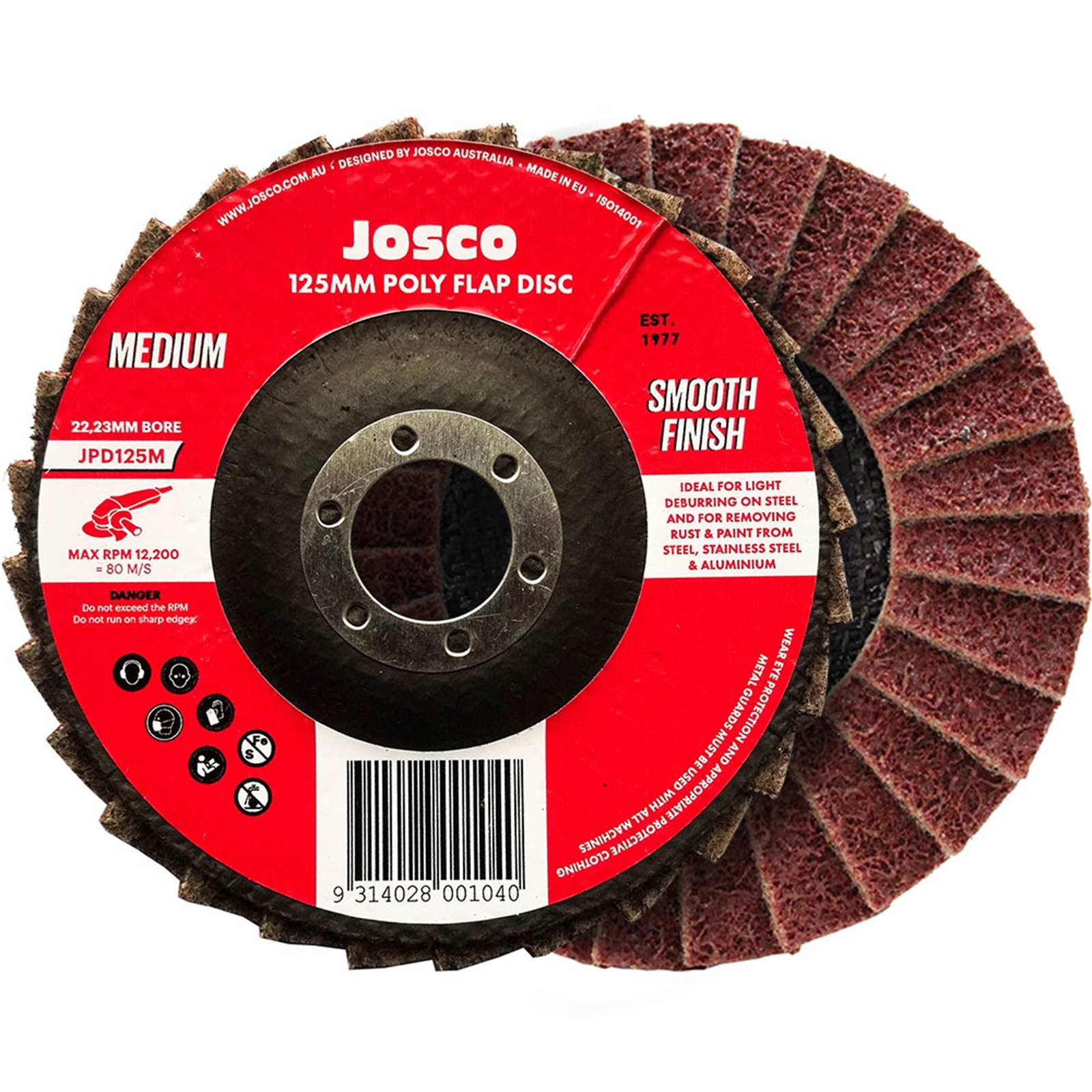 Josco 125mm Medium Poly Flap Disc Bunnings Australia