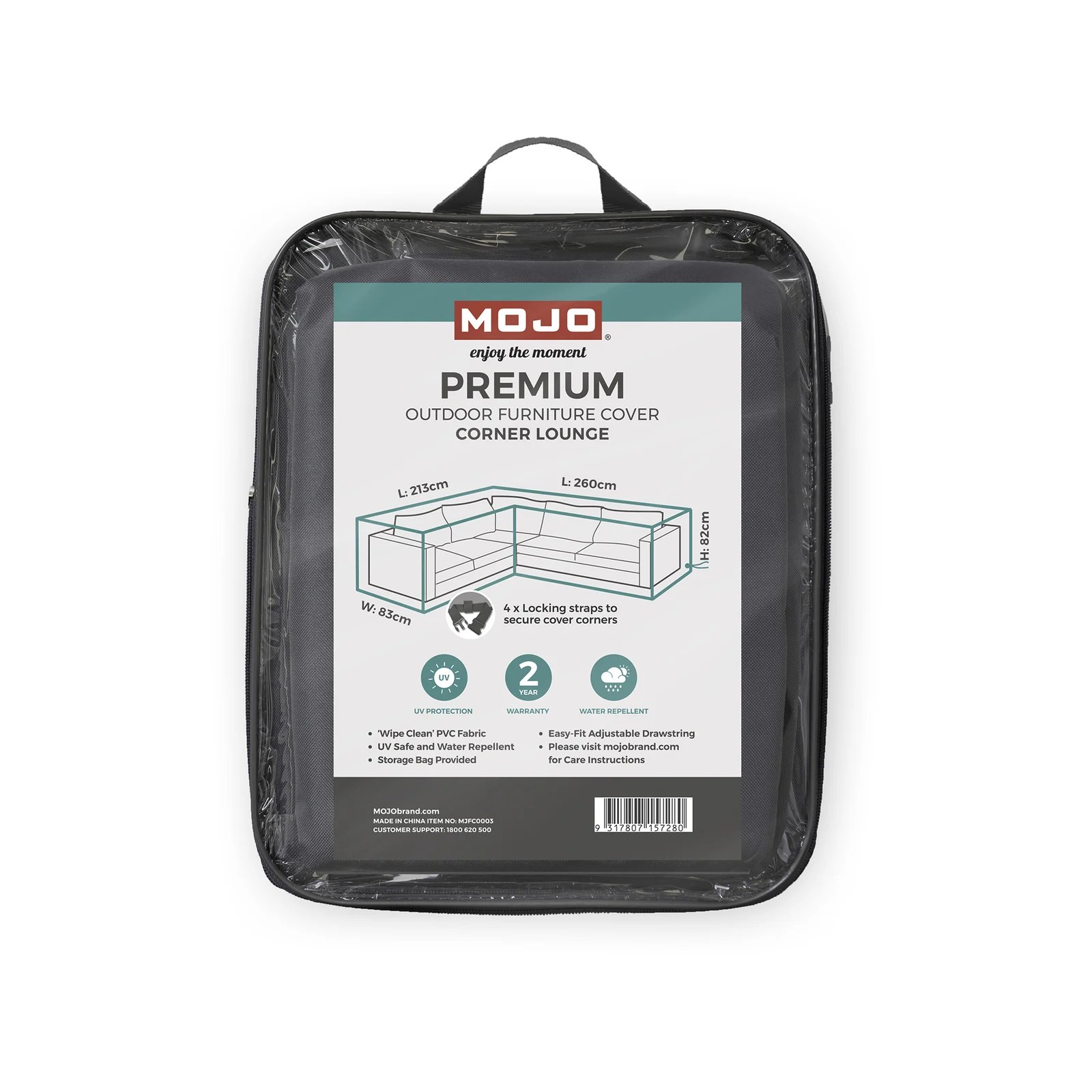 MOJO 213 260 x 82 x 83cm Premium Outdoor Corner Lounge Furniture