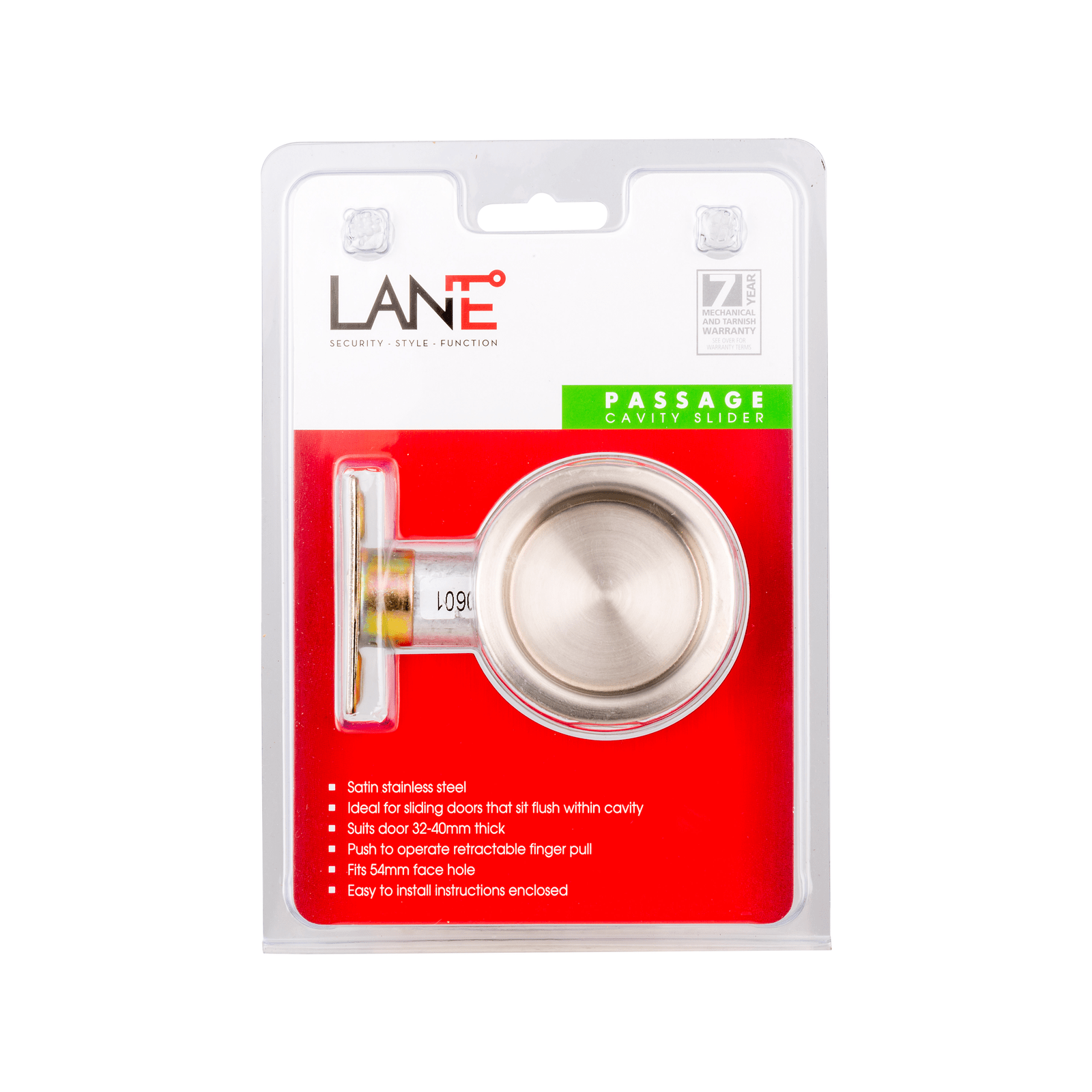 Lane Satin Chrome Round Sliding Cavity Door Lock Bunnings Australia