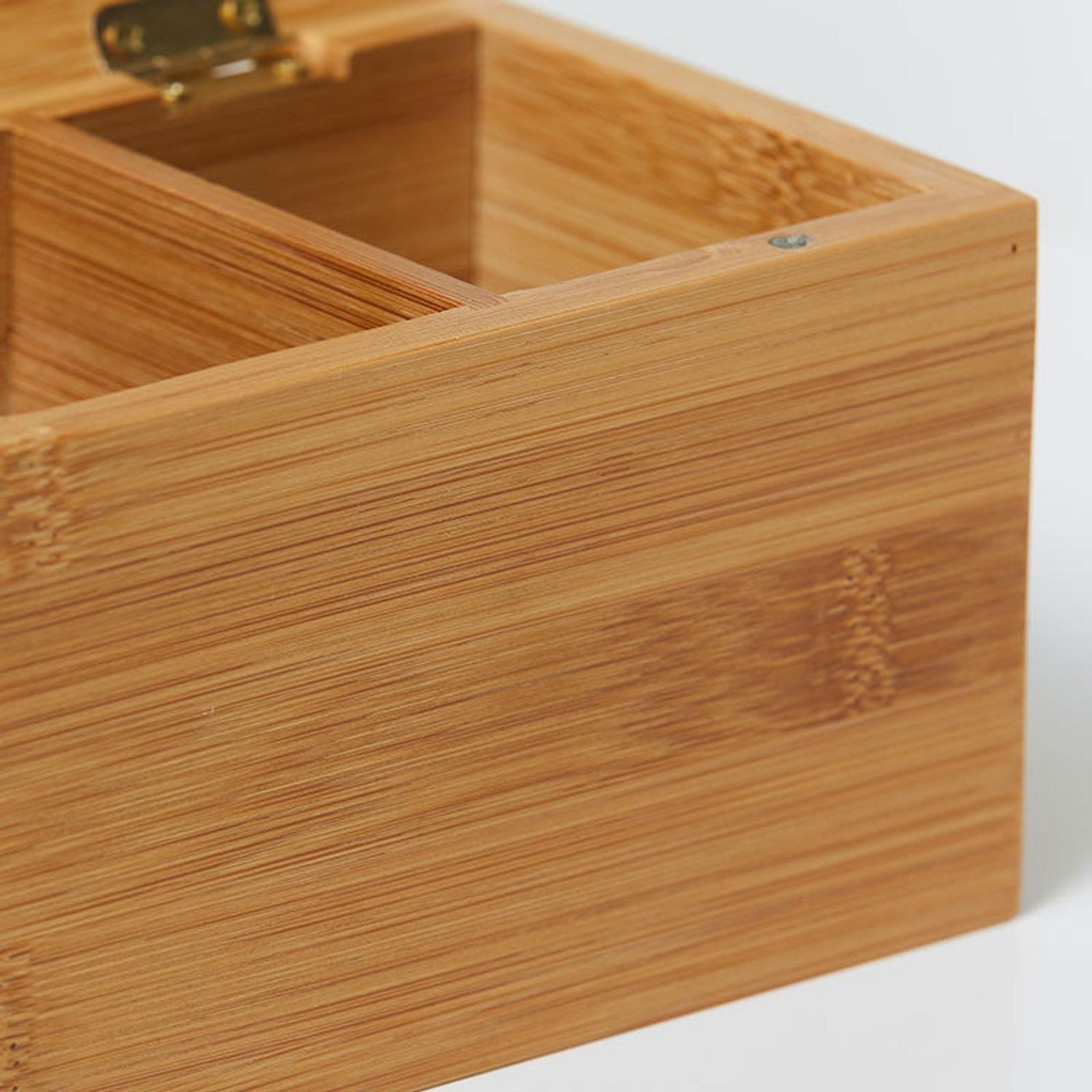 Kitchen Warehouse Bamboo Tea Box 4 Compartment Natural Bunnings Australia