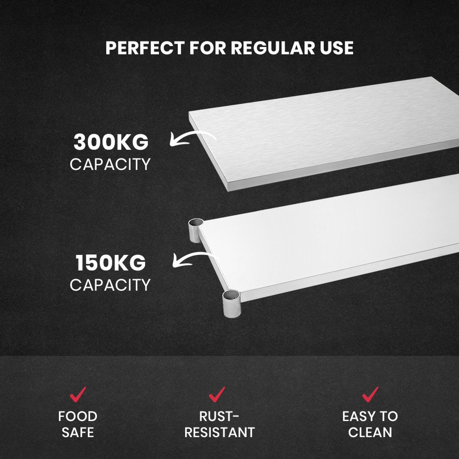 Simplus Stainless Steel Kitchen Bench Work Food Prep Table 1500x600mm 304 Grade Bunnings Australia