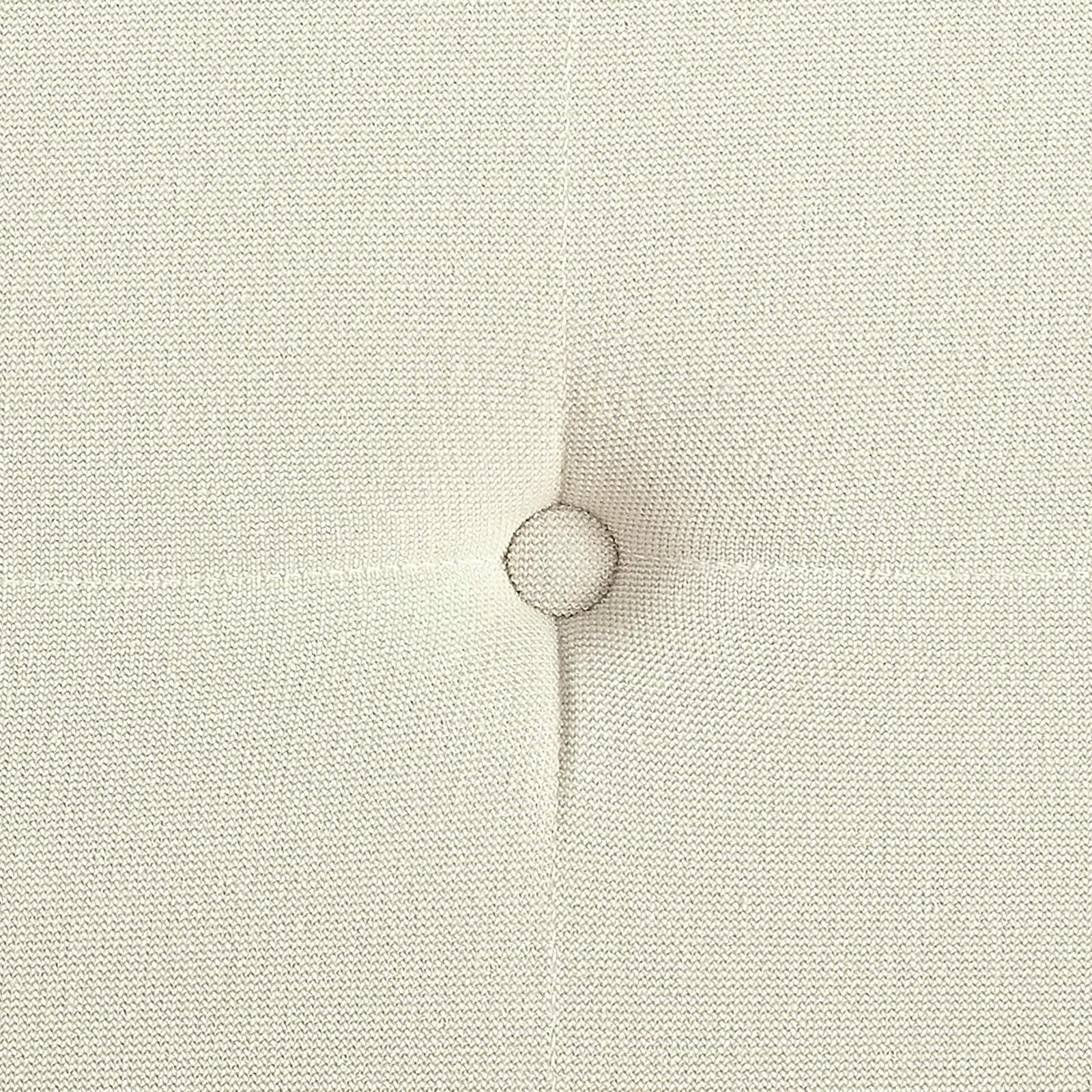 Zinus Barbara Taupe Button Tufted Upholstered Metal Headboard