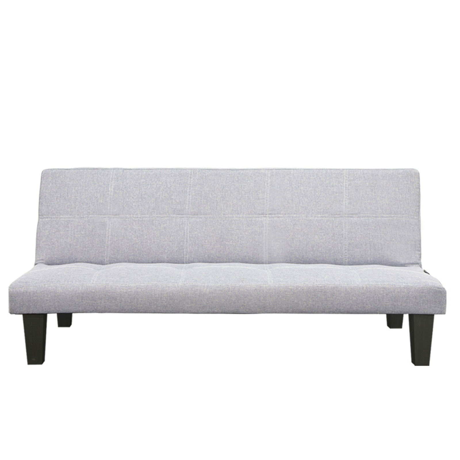 Sarantino 2 Seater Light Grey Linen Fabric Sofa Bed Couch Bunnings