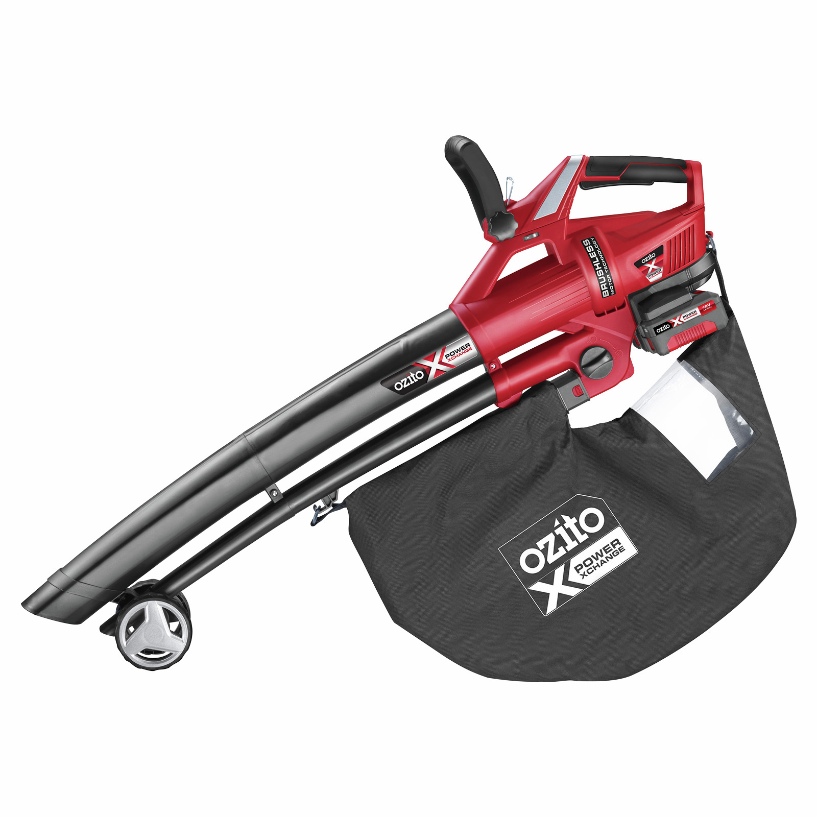 Ozito PXC 2 x 18V Brushless Blower Vacuum And Mulcher Kit Bunnings