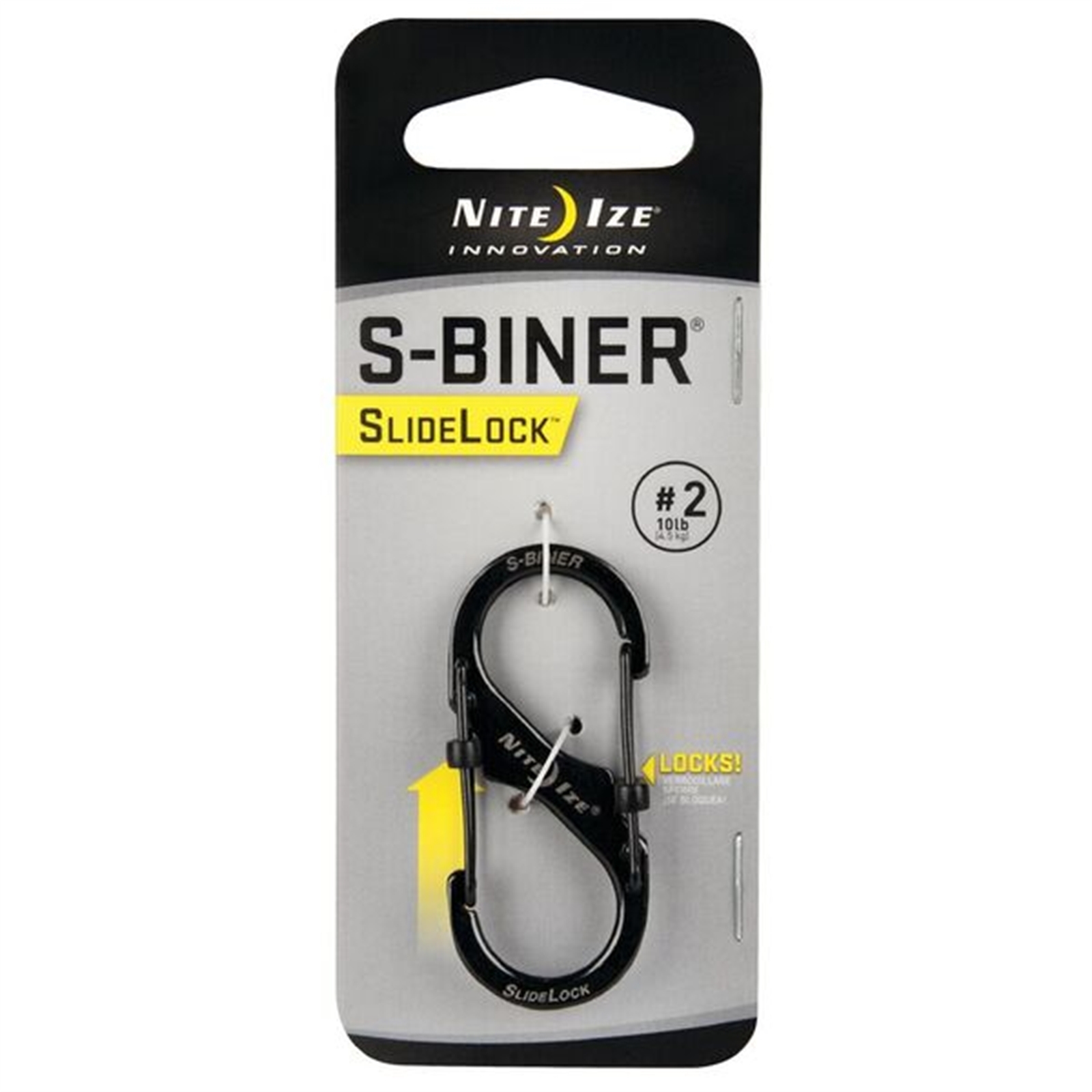Nite Ize 50 x 22mm Black No2 SBiner Slide Lock Bunnings Australia