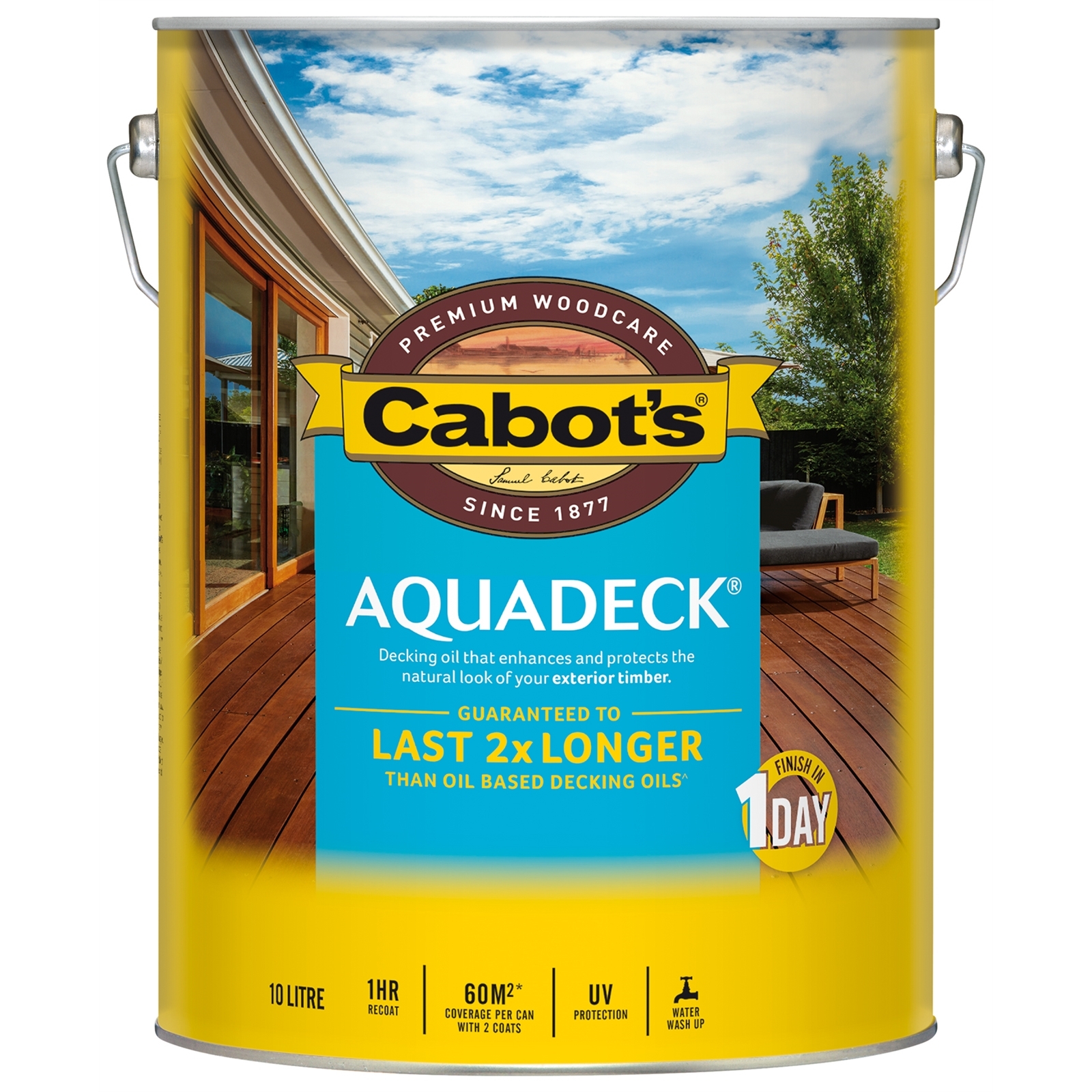 Cabot's Jarrah Aquadeck Exterior Decking Oil 10L Bunnings Australia