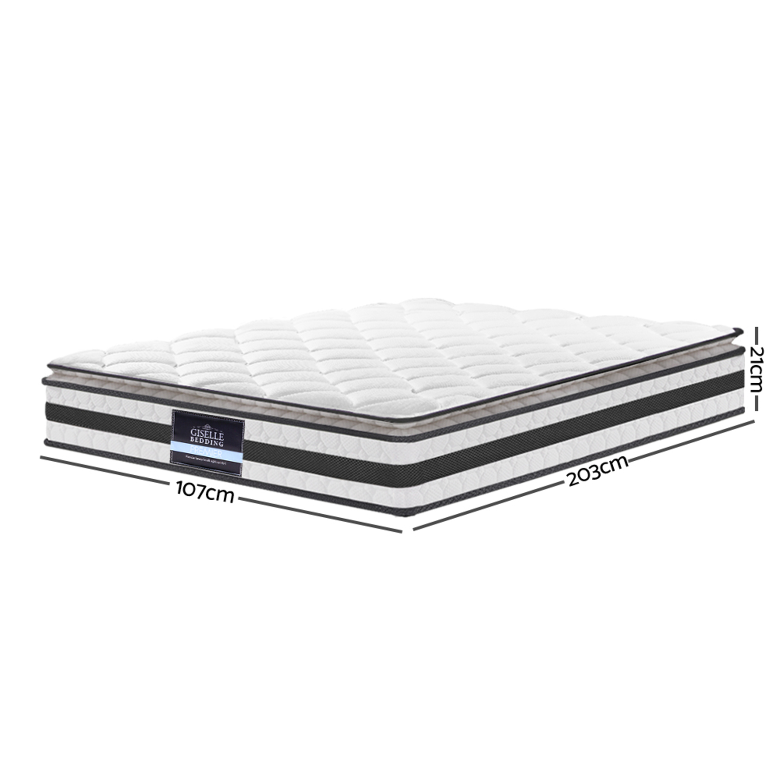 Giselle Bedding 21cm Pillow Top Bonnell Spring King Single Mattress Bunnings Australia