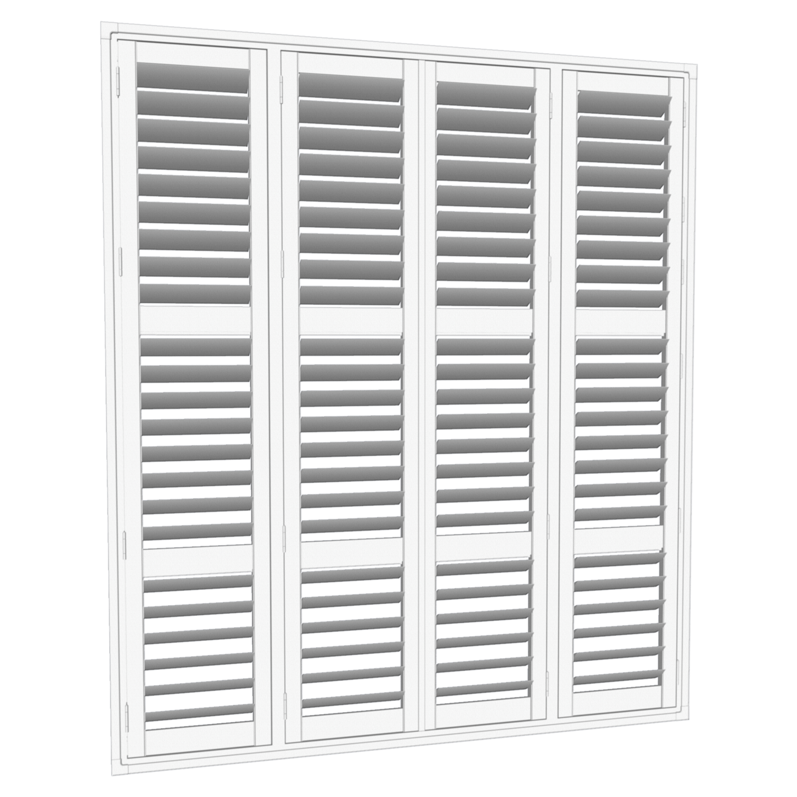 EasyAS 3500 x 2850mm White Adjustable Custom Plantation Shutters