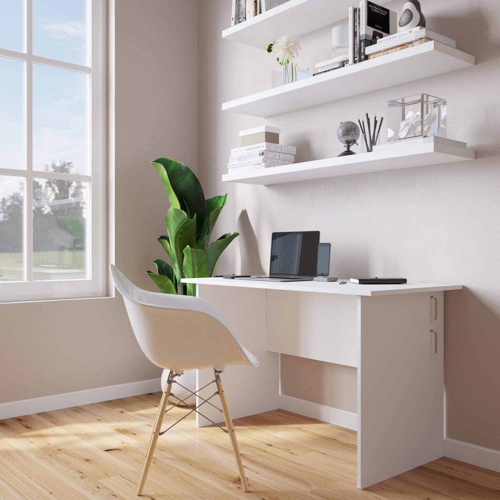 KOAST Jewel 1200 White Toolless Study Office Desk Bunnings Australia