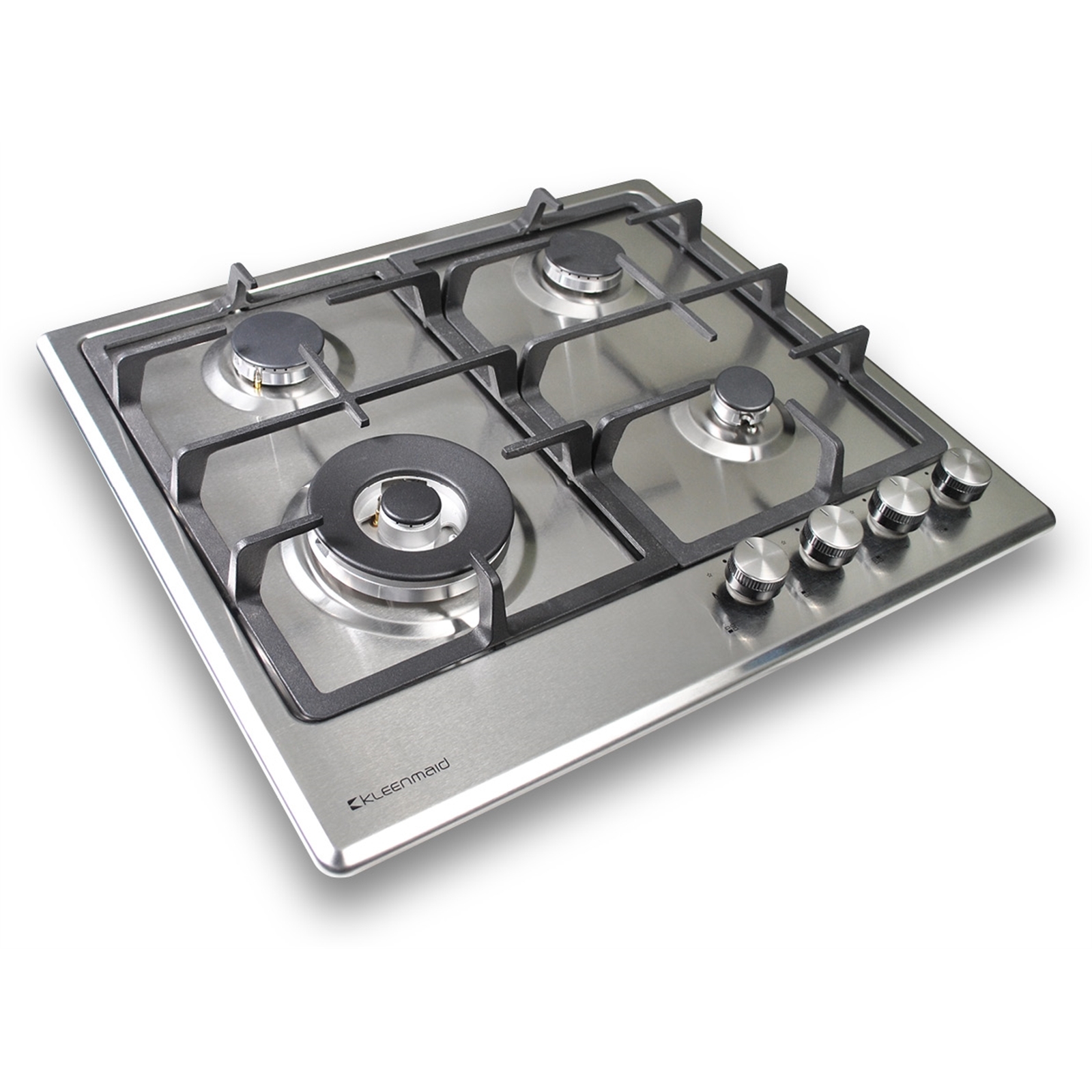 Kleenmaid 60cm Stainless Steel 4 Burner Gas Cooktop with Wok Burner