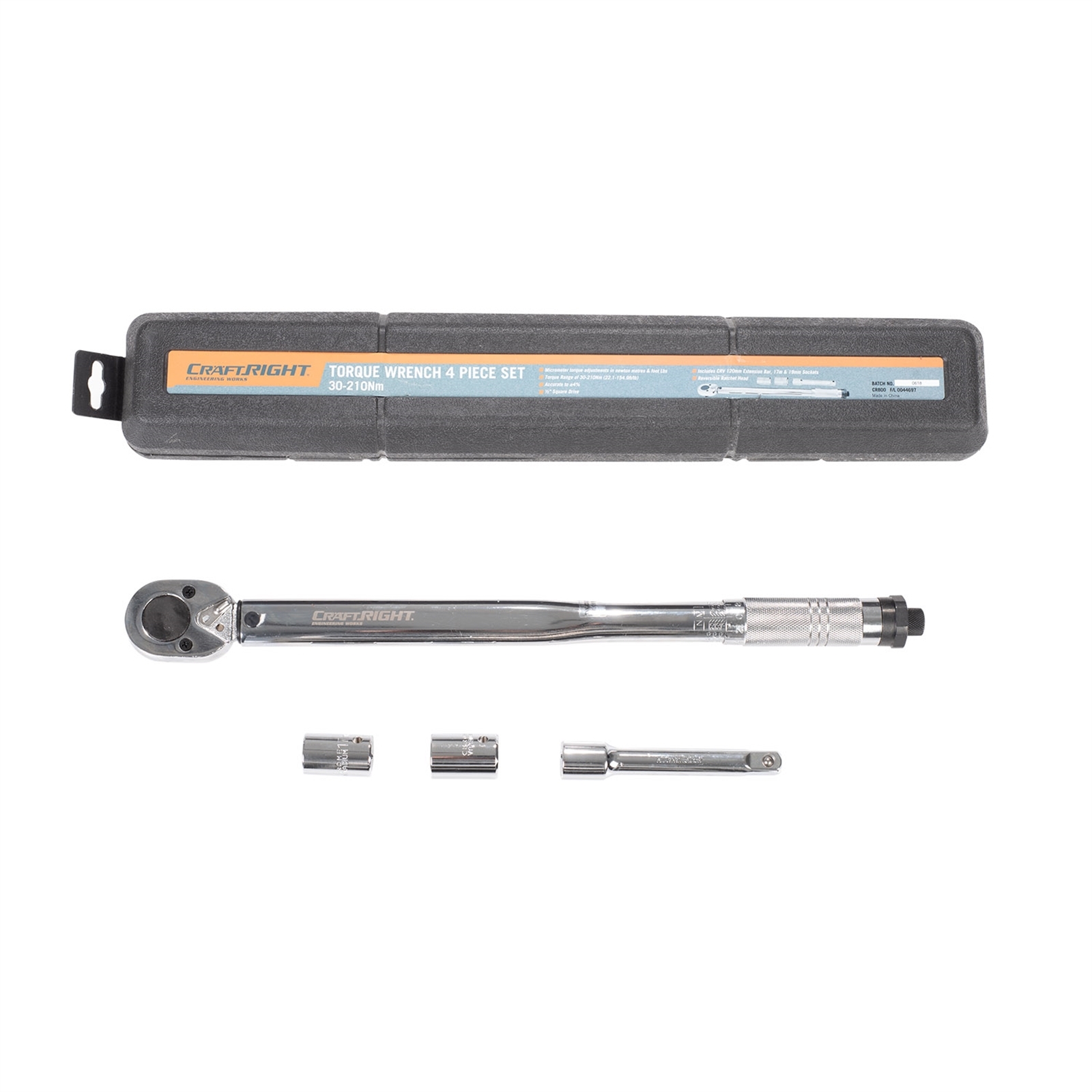 Craftright 4 Piece 1/2" Drive Torque Wrench Set Bunnings Australia