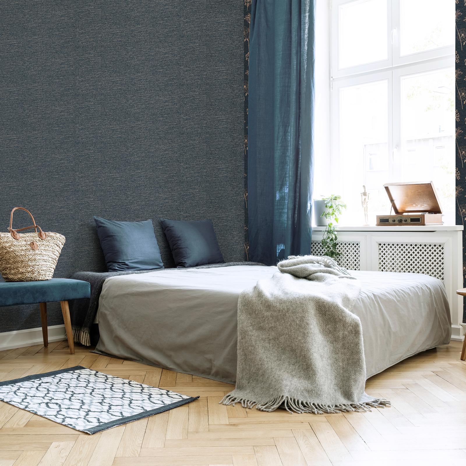 Superfresco Easy 1/2m Navy Heritage Texture Wallpaper Sample Bunnings