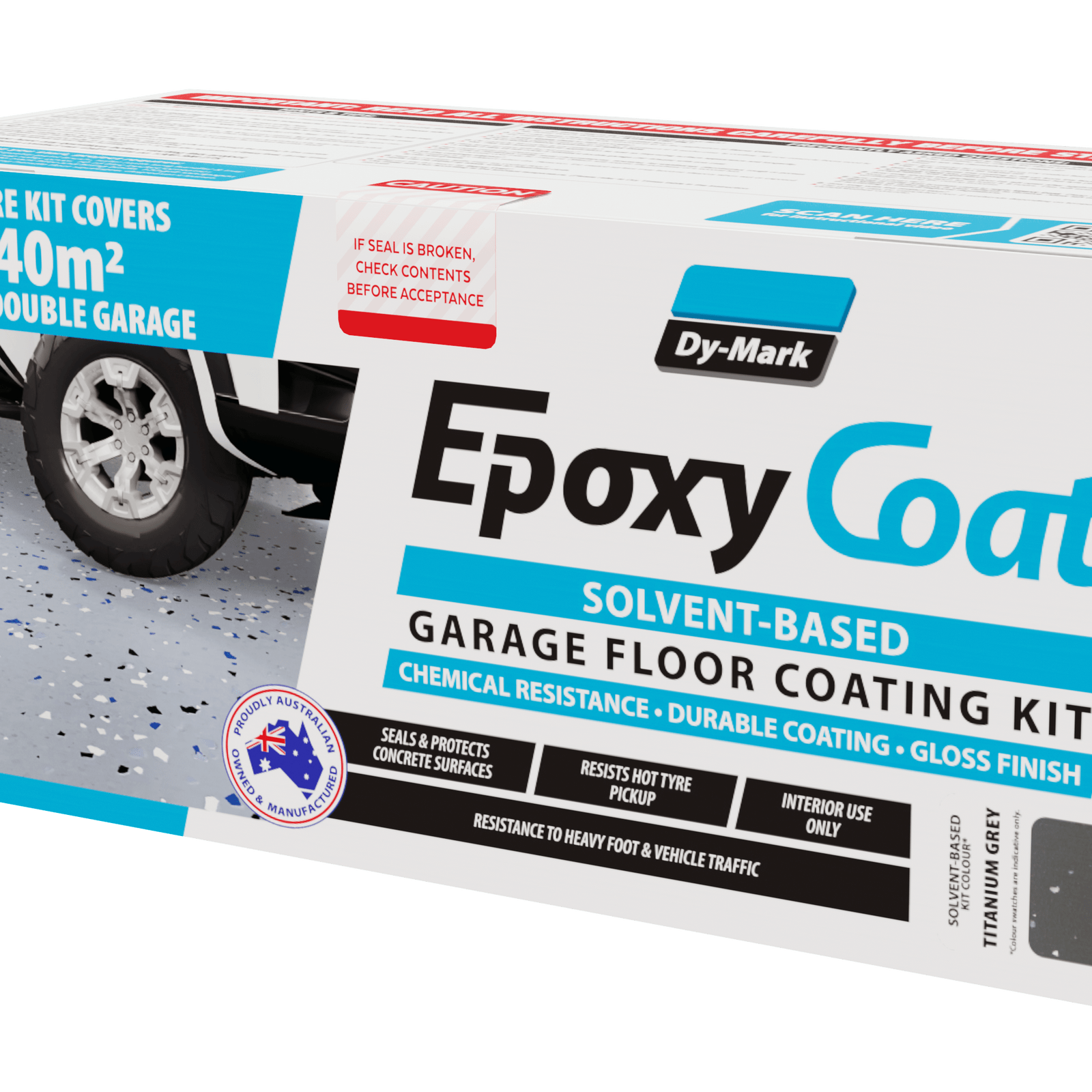 DyMark 8L Titanium Grey Epoxy Coat Garage Floor Kit Bunnings Australia