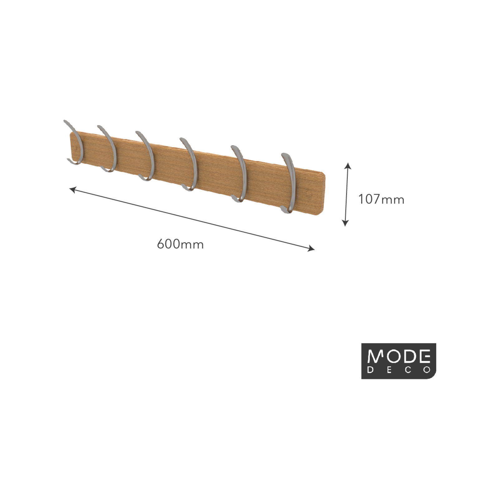 Mode 6 Chrome Hooks On Bamboo Board Hat And Coat Rack Bunnings New