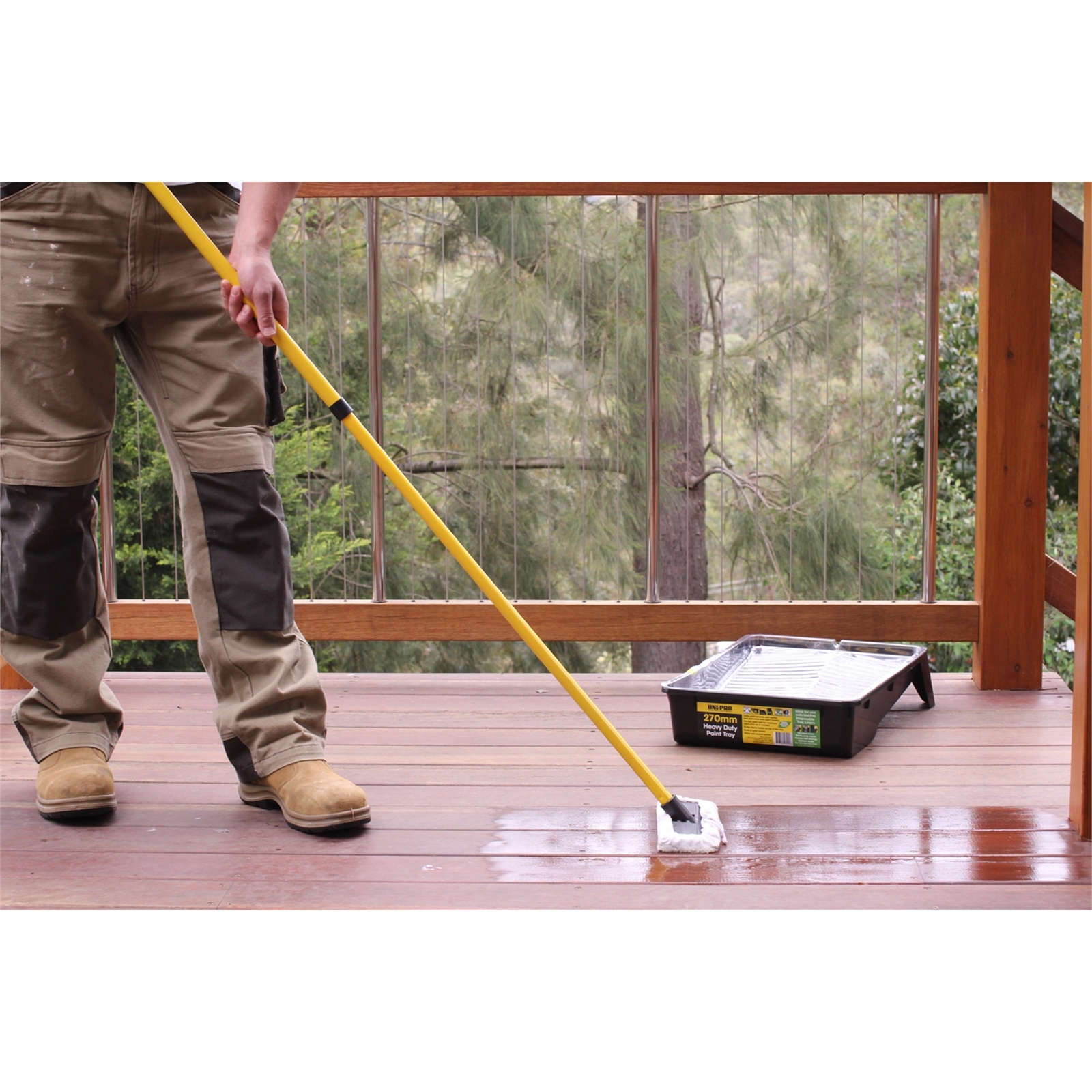 UNiPRO 230mm Lambswool Applicator With Extension Pole Bunnings Australia