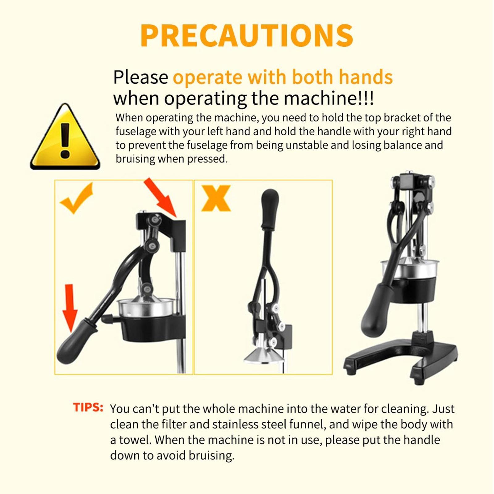 SOGA Commercial Manual Juicer Hand Press Juice Extractor Squeezer