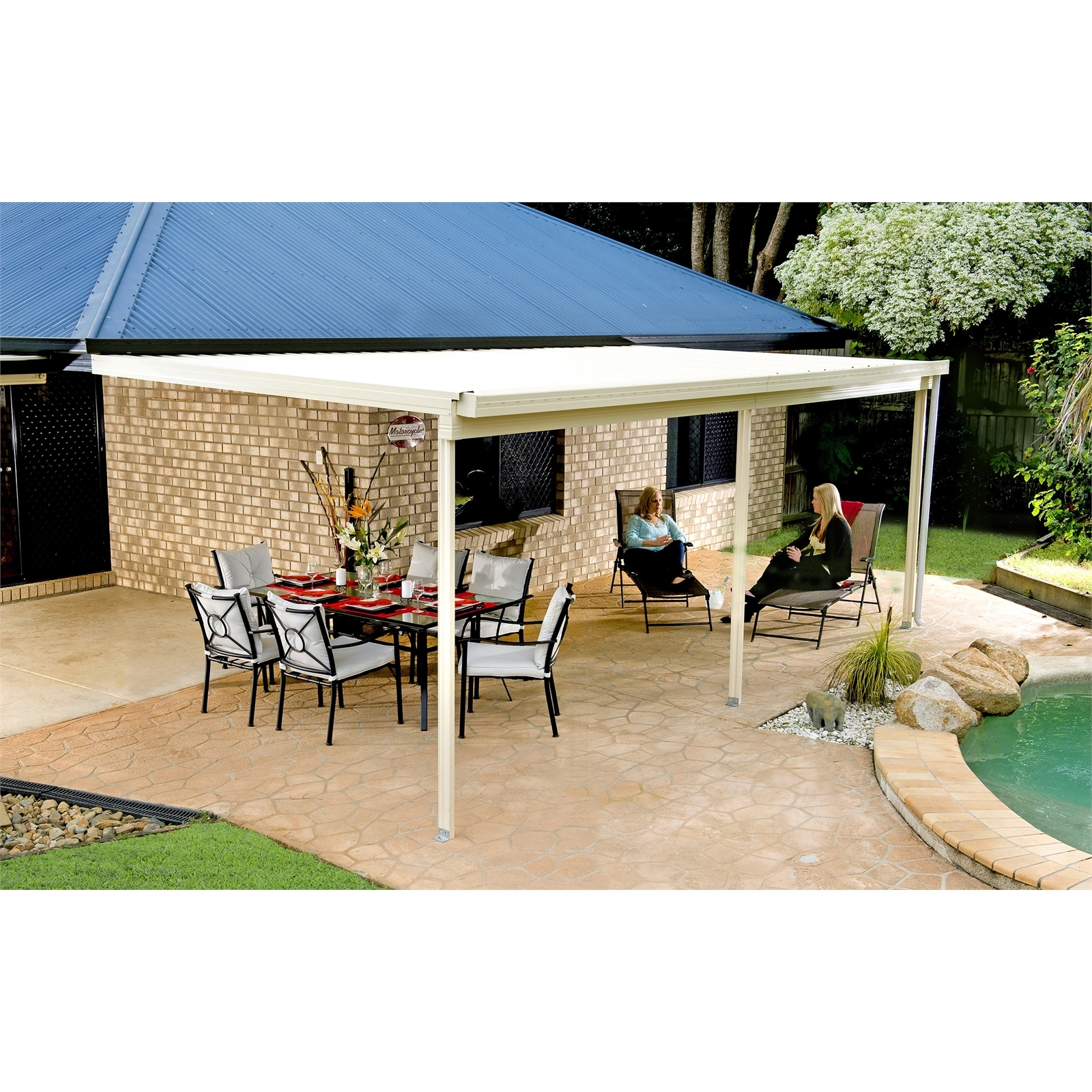 Absco Sheds 6.0 x 3.0 x 3.0m Awning Zincalume Bunnings Australia