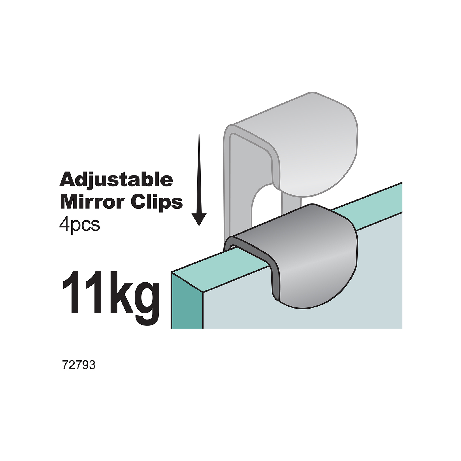 Everhang 11kg Low Profile Mirror Clips Bunnings Australia