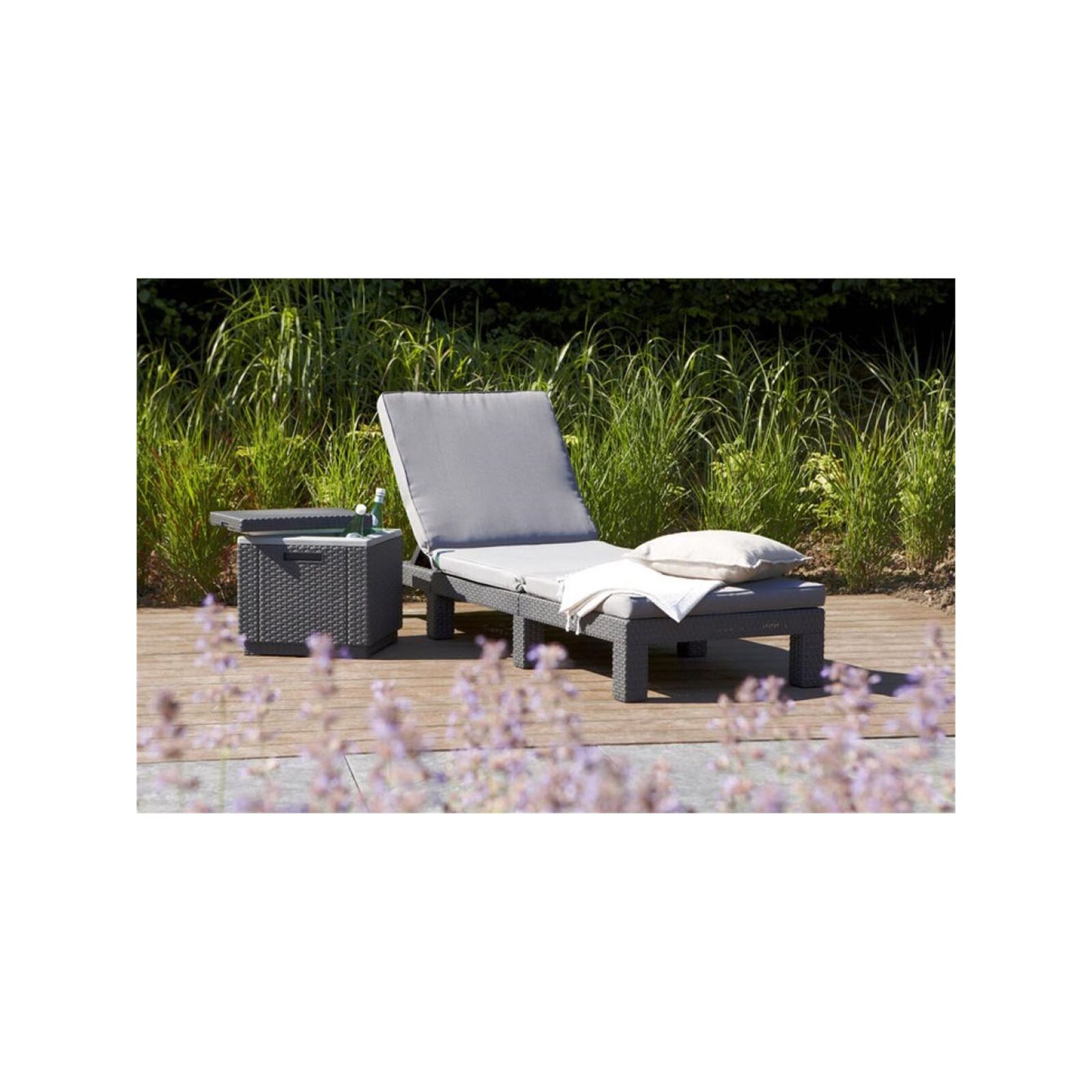 Keter Grey Daytona Sunlounger Bunnings Australia