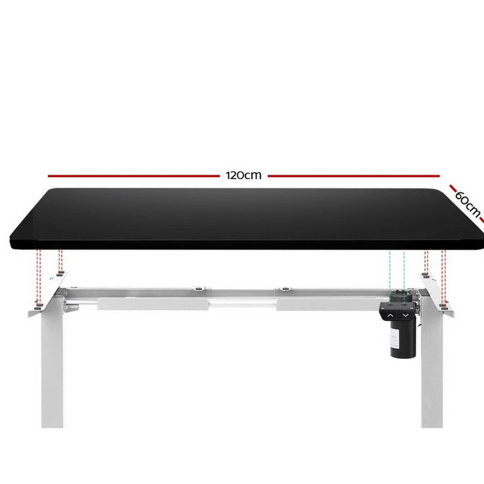 Artiss 120cm Walnut & Grey Height Adjustable Electric Motorised Standing Desk Bunnings Australia