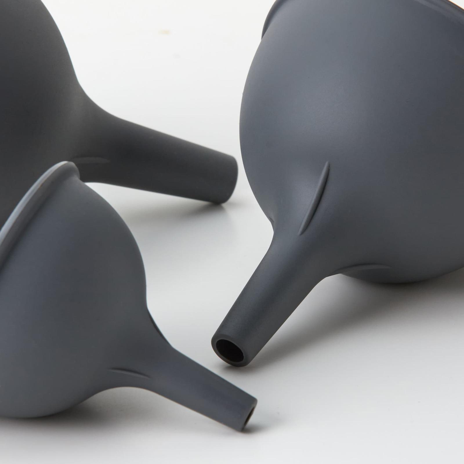 Kitchen Pro Oslo 3pc Silicone Funnel Set Charcoal Bunnings Australia