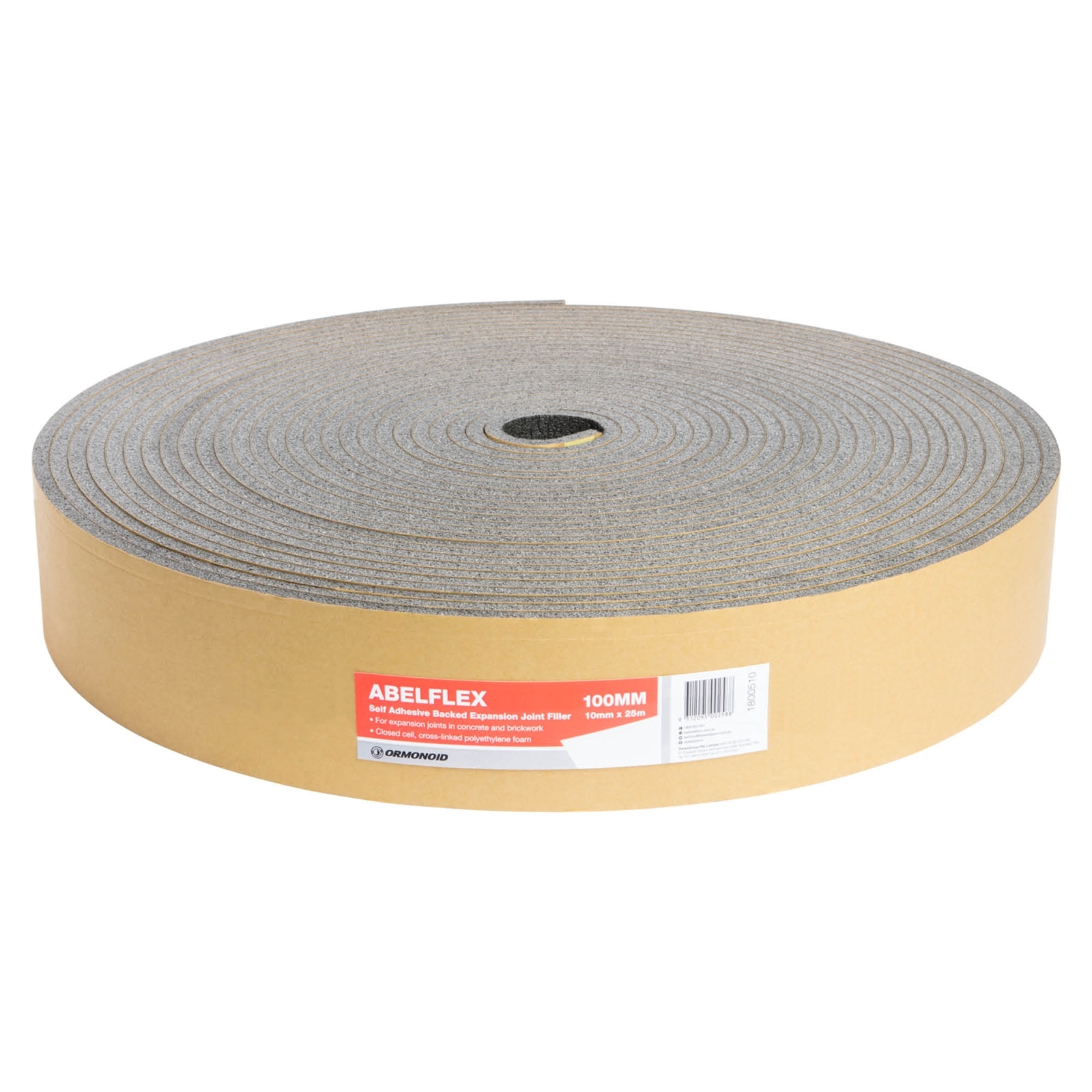 Ormonoid Abelflex 10 x 100mm x 25m Self Adhesive Backed Expansion Joint