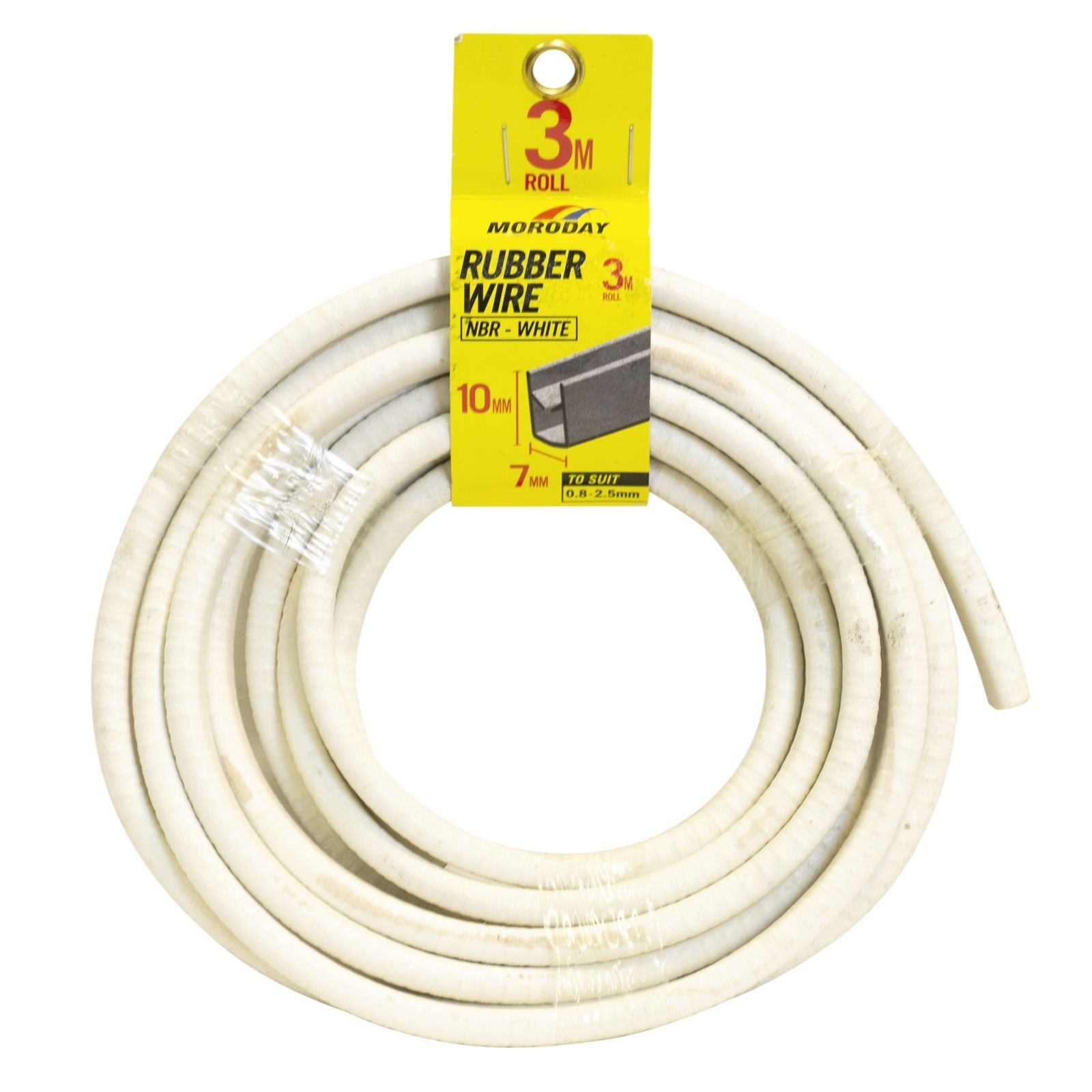 Moroday 7 x 10mm x 3m White U Channel Rubber Wire Bunnings Australia