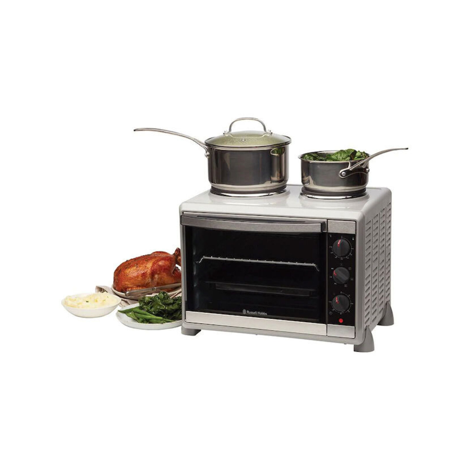 Russell Hobbs Compact Kitchen Toaster Oven 30L W/Hotplates Bunnings