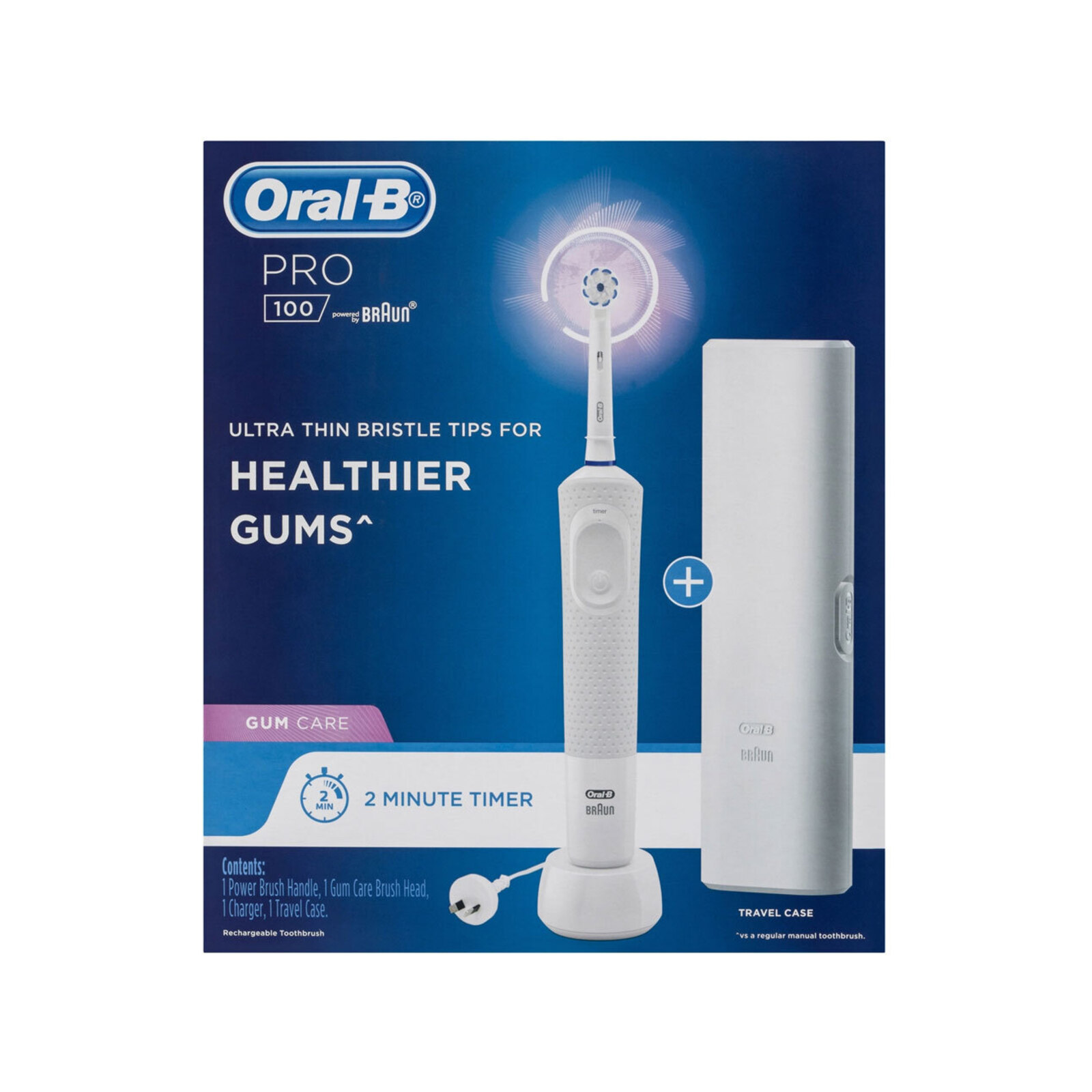 Oral B Electric Rechargeable Power Toothbrush Pro 100 Gum Care