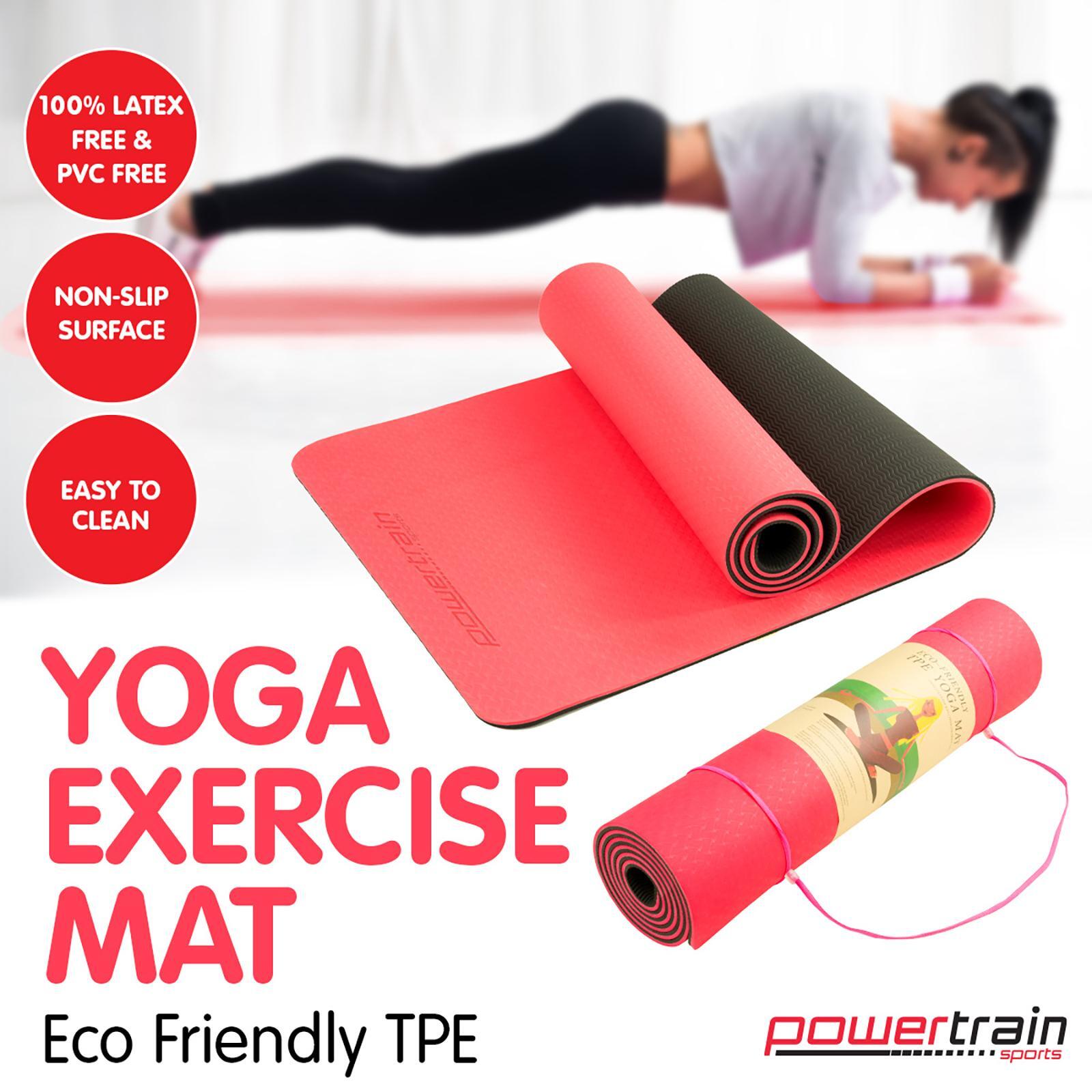 PowerTrain Red Eco Friendly TPE Yoga Pilates Mat Bunnings Australia