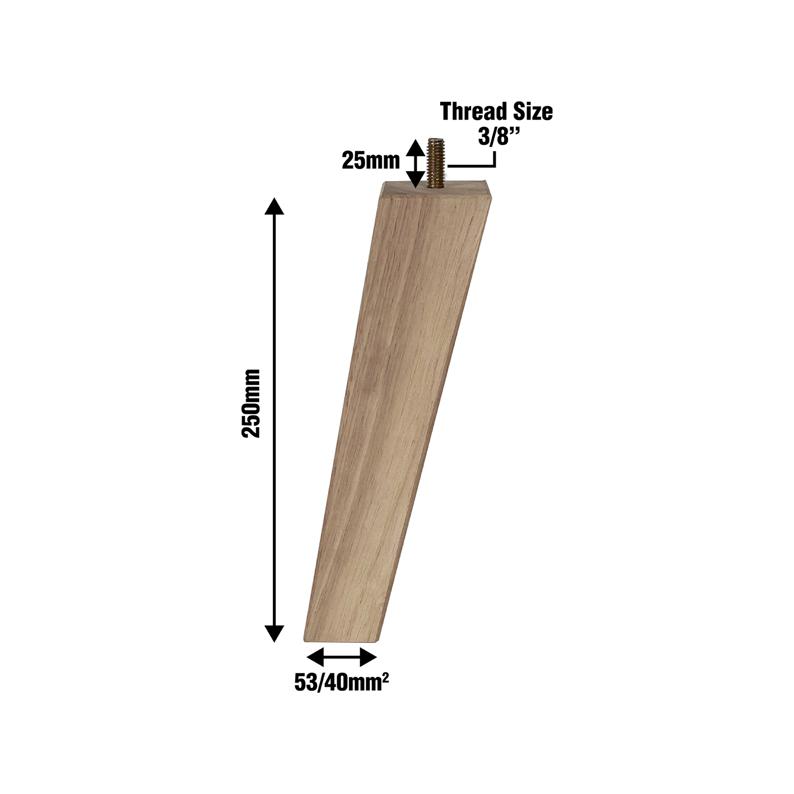 Adoored 5340x250mm Raw Square Angled Tapered Leg Bunnings Australia