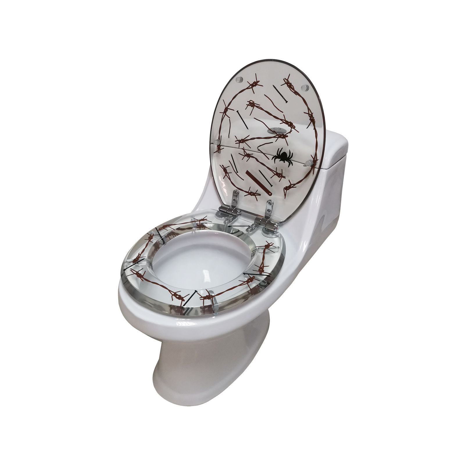 Loo With A View Clear Barbed Wire Soft Close Toilet Seat Bunnings