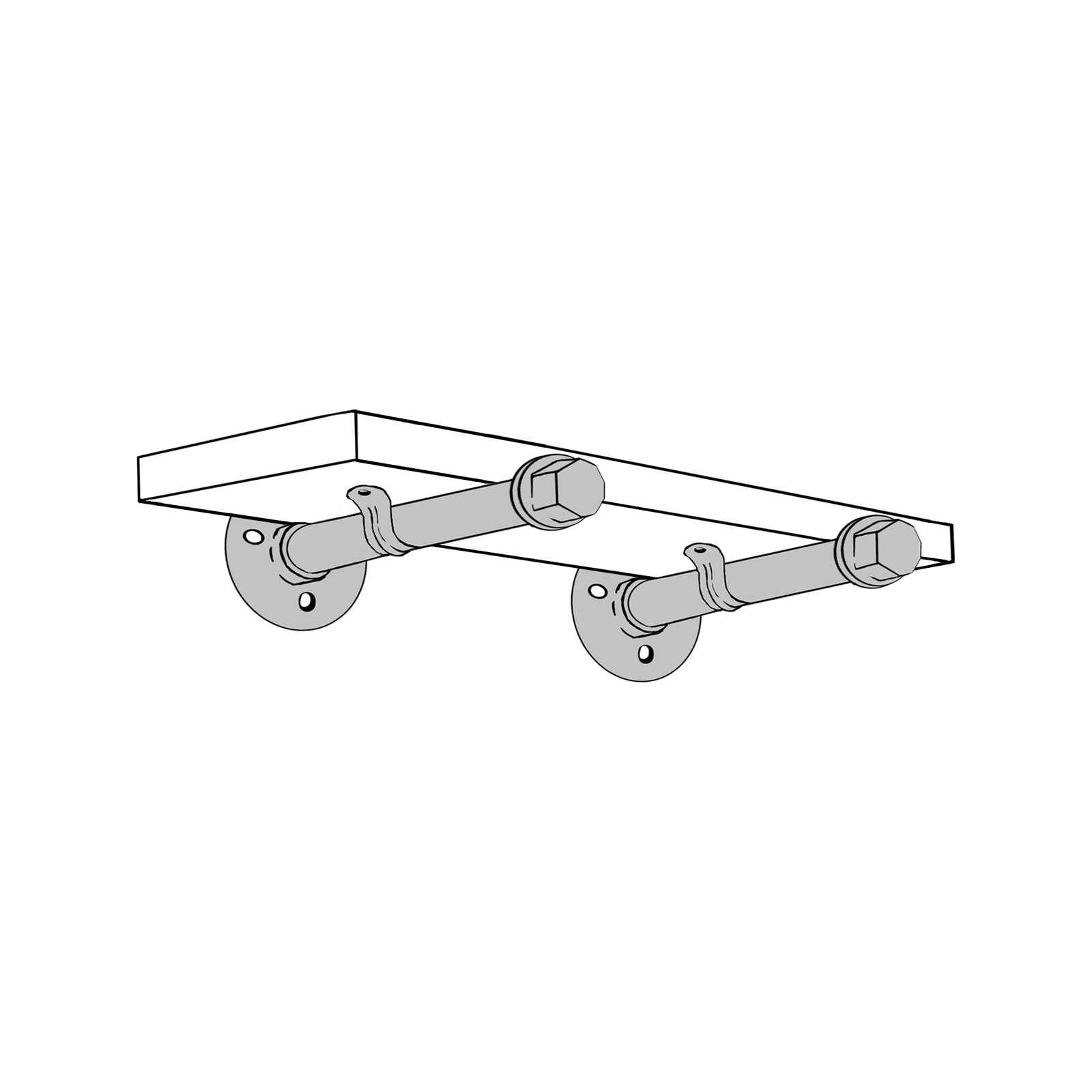 Carinya 125mm Straight Pipe Shelf Bracket Bunnings Australia