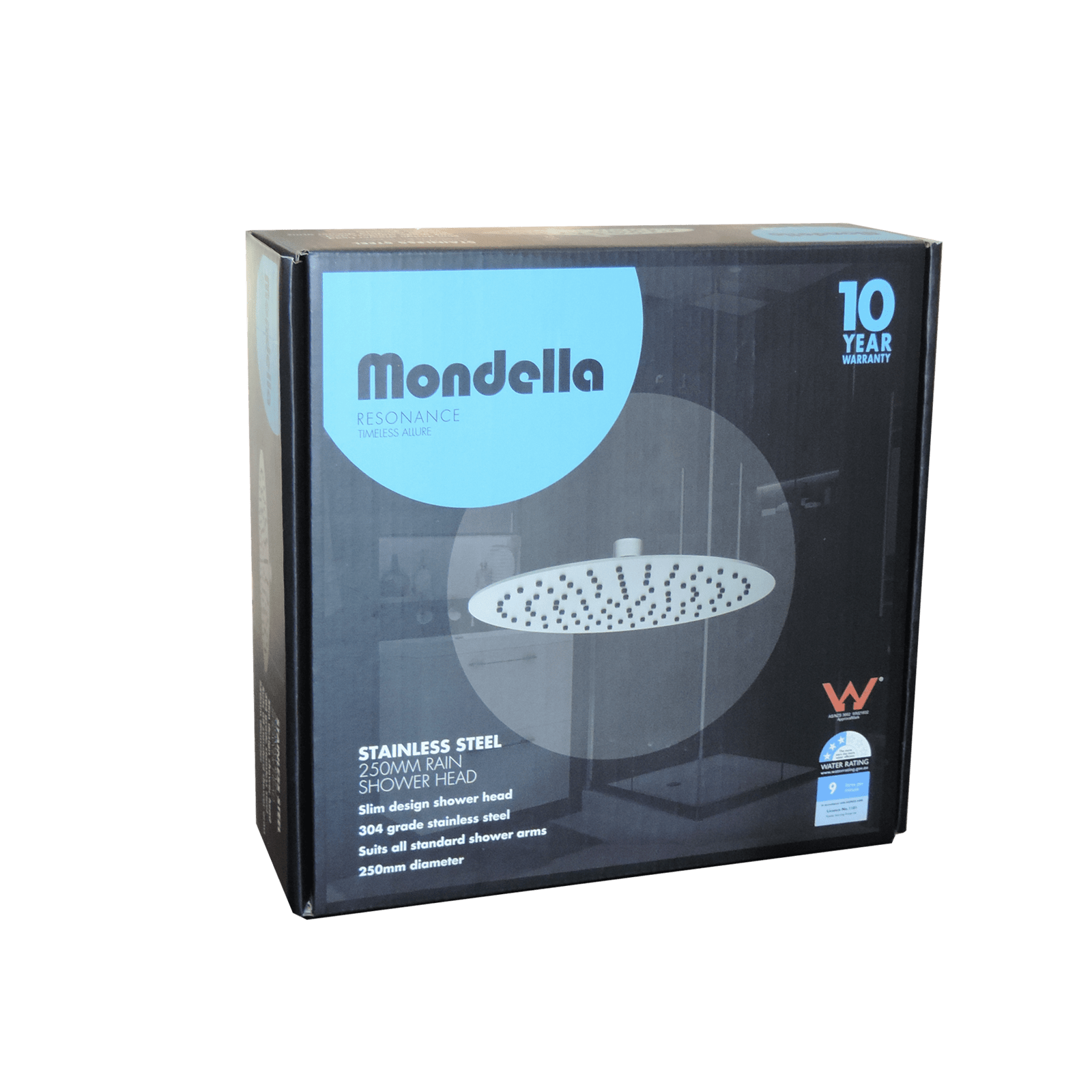 Mondella 250mm Stainless Steel Resonance Rain Shower Head Bunnings