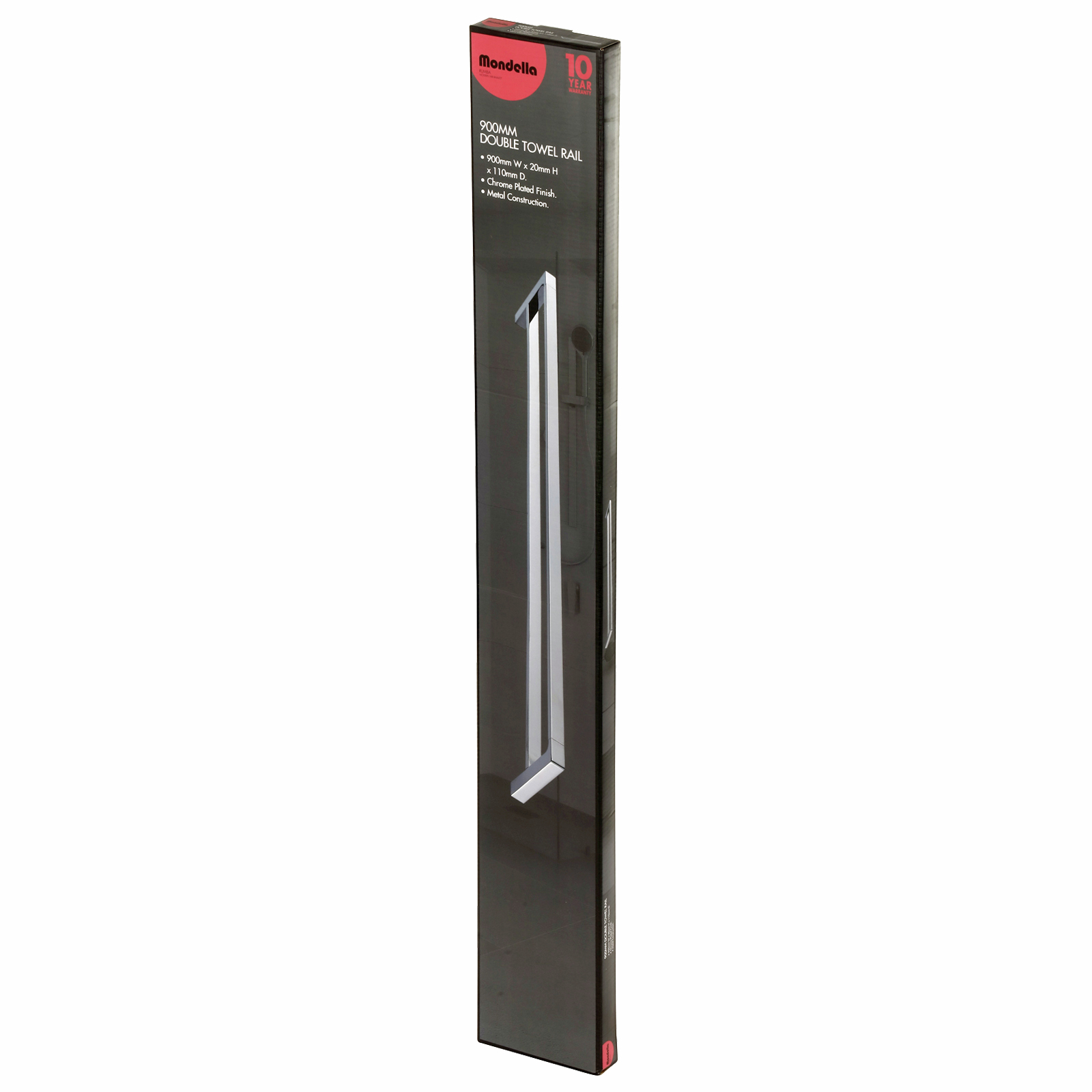 Mondella 900mm Chrome Rumba Double Towel Rail Bunnings Australia