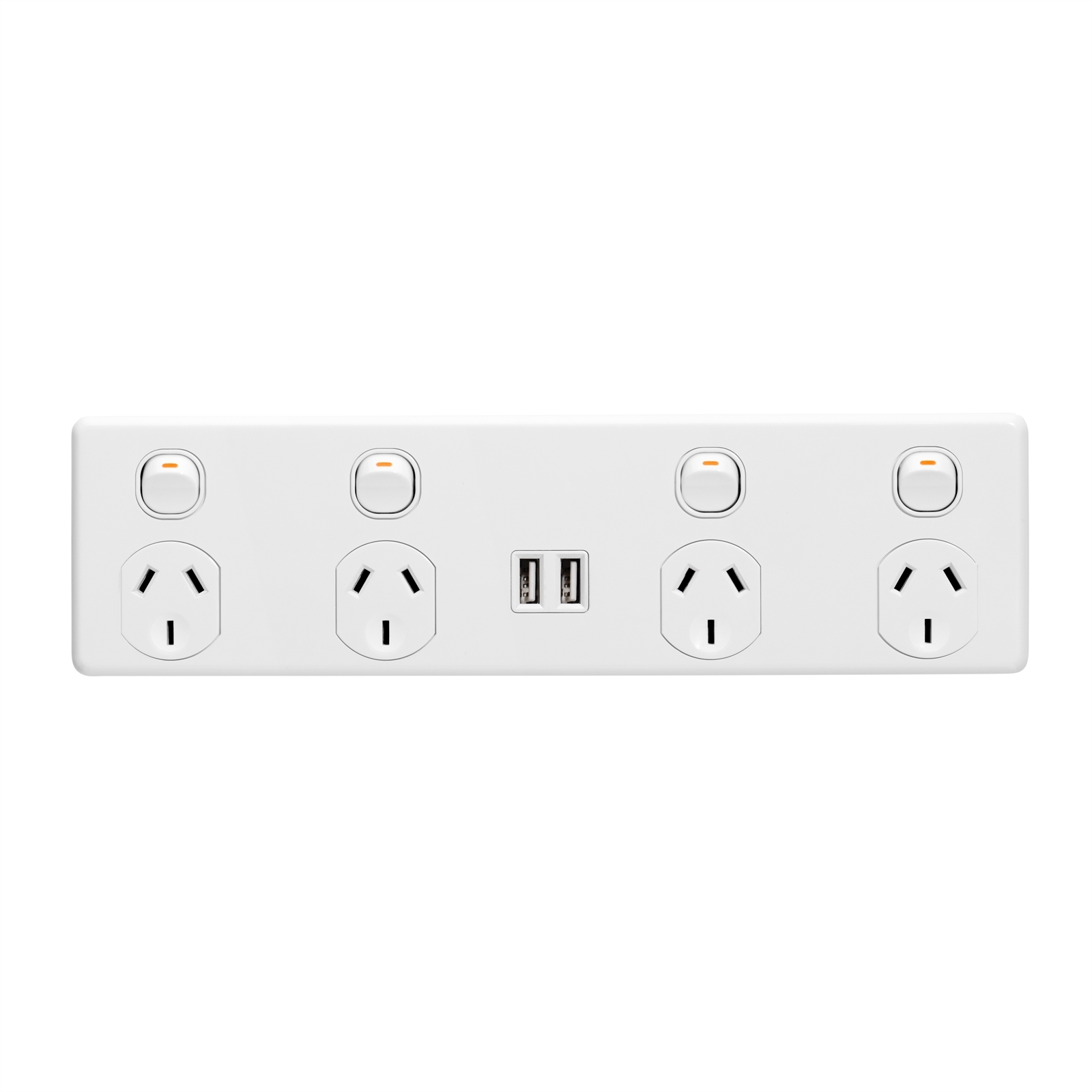 Deta Four Outlet Power Point with 3.4A USB Charger Bunnings Australia
