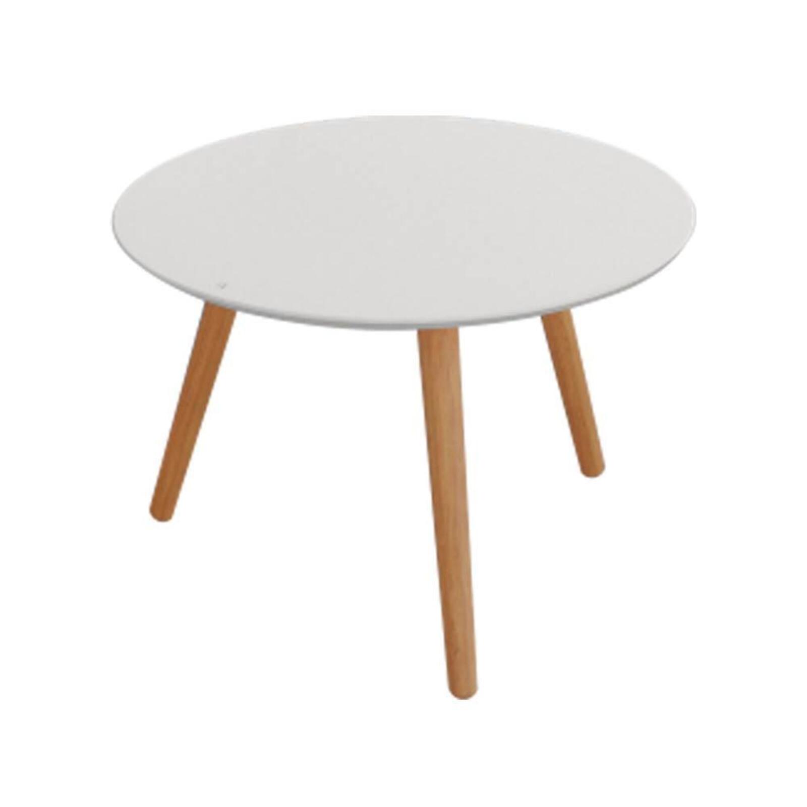 Art Round Modern Scandinavian Wooden Coffee Table White