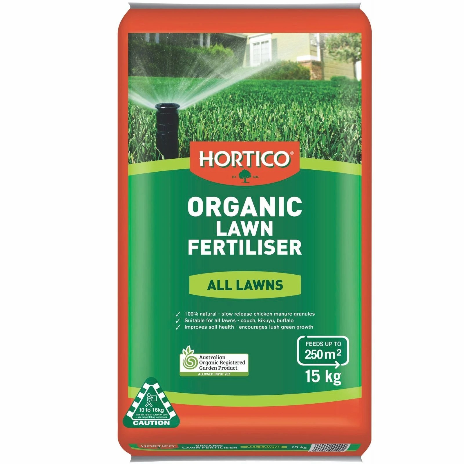 Hortico 15kg Organic Lawn Fertiliser Bunnings Australia