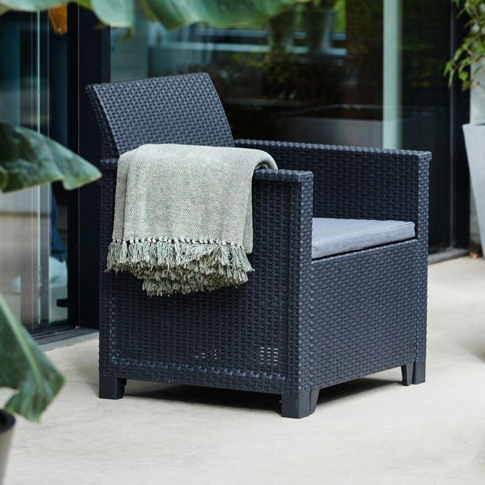 Keter 4 Seater Emma Outdoor Lounge Set with Storage Table Bunnings