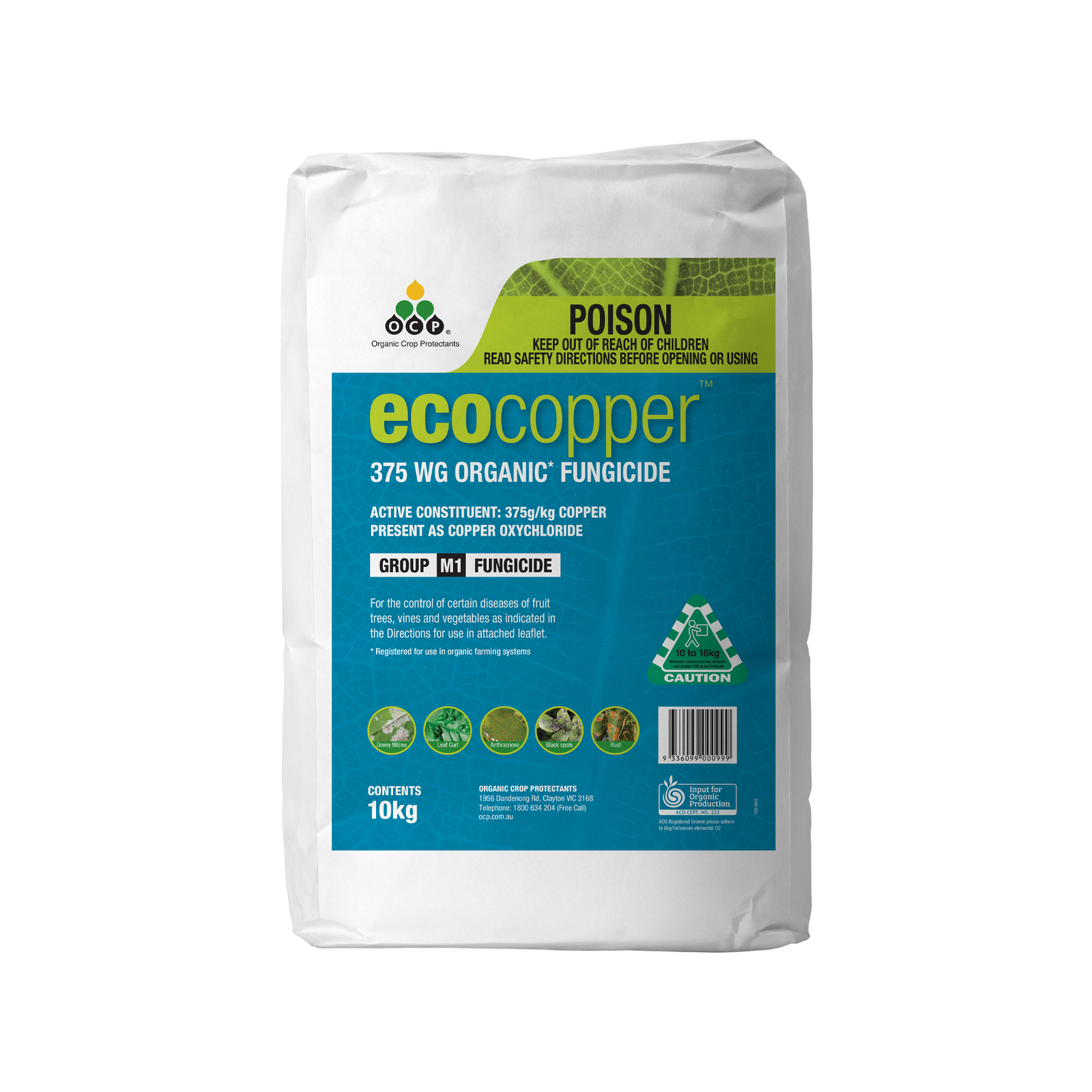 OCP 10kg EcoCopper 375 WG Organic Fungicide Bunnings Australia