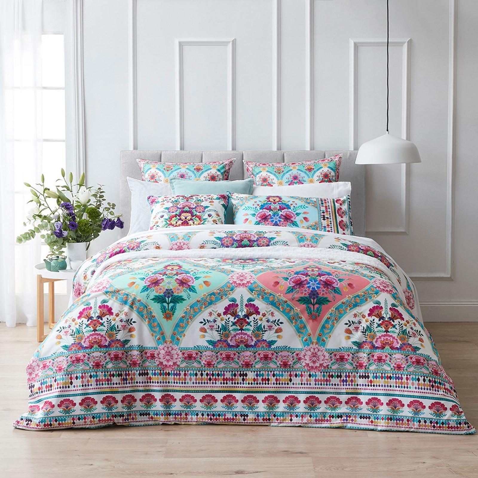 MyHouse Tiffany Quilt Cover Set Queen Bunnings Australia