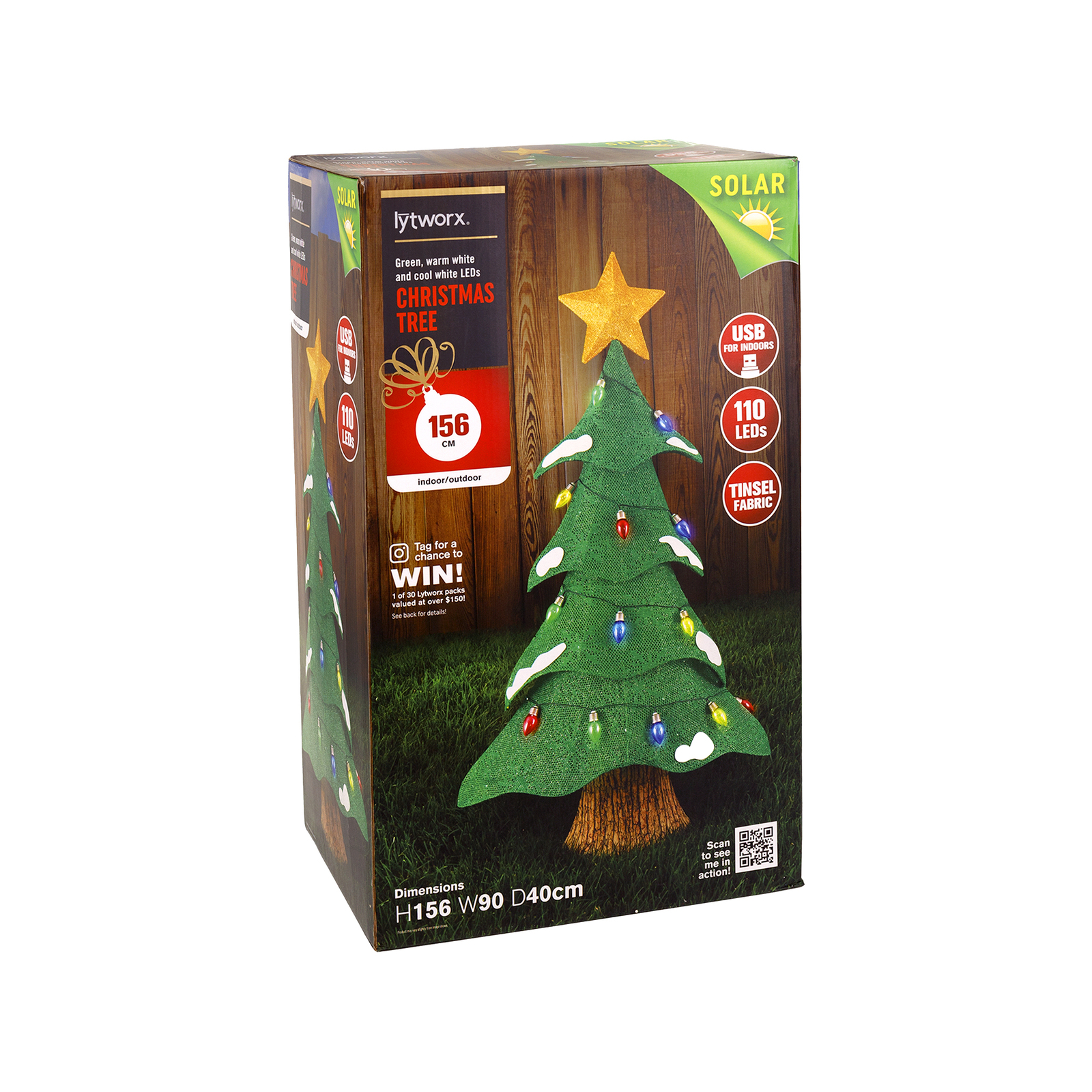 Lytworx 110 LED Solar Christmas Tree Bunnings Australia