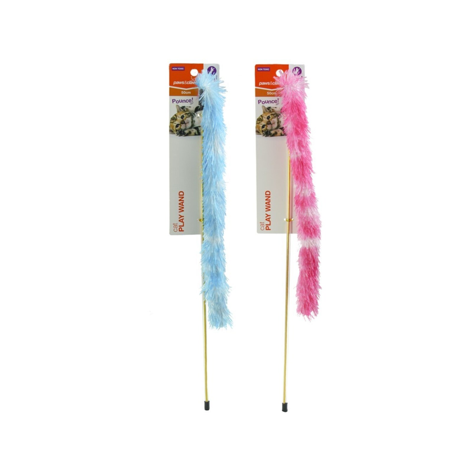 4x Paws & Claws 50cm Play Wand Cat Toy Bunnings Australia