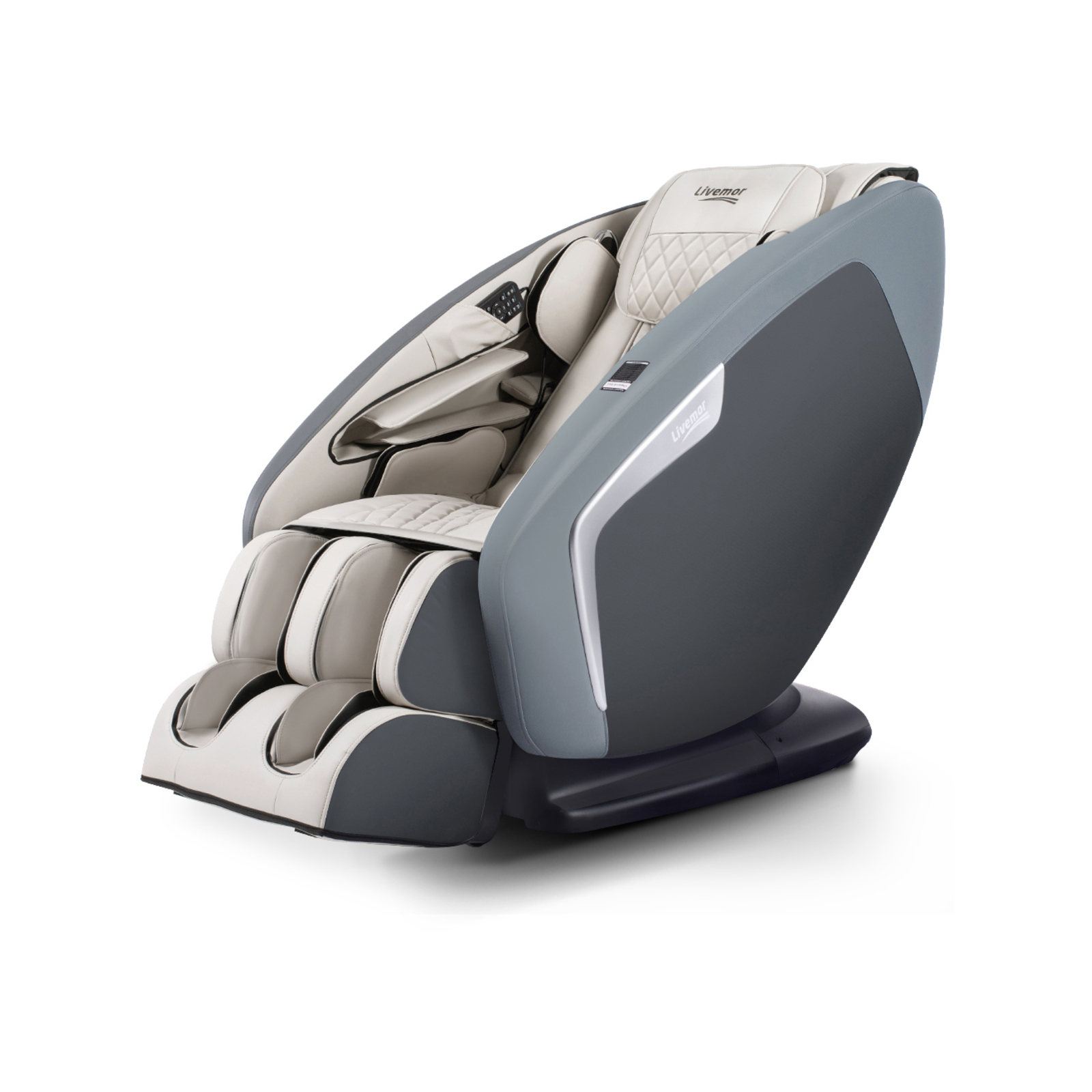 Livemor 3D Electric Massage Chair Shiatsu Navy Grey Bunnings Australia