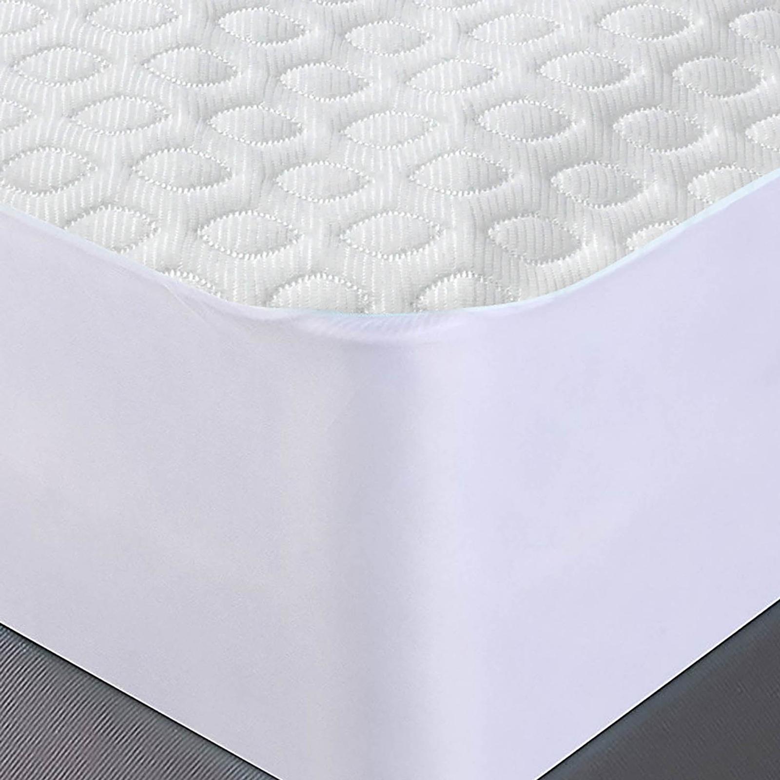 DreamZ Mattress Protector Topper Polyester Cool Fitted Cover Waterproof