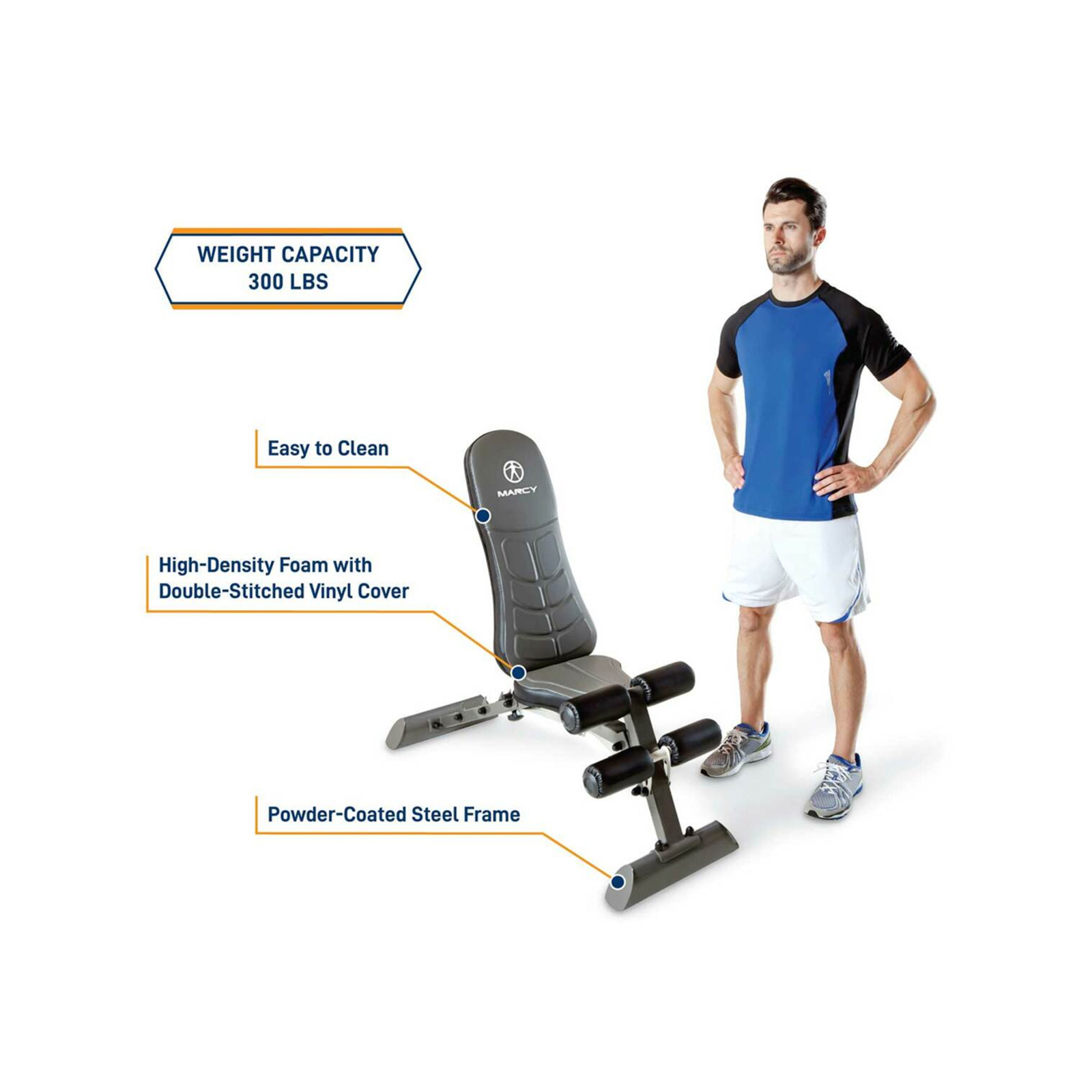 Marcy 140cm Fitness Home/Gym Core/Abs/SitUps Workout Deluxe Utility