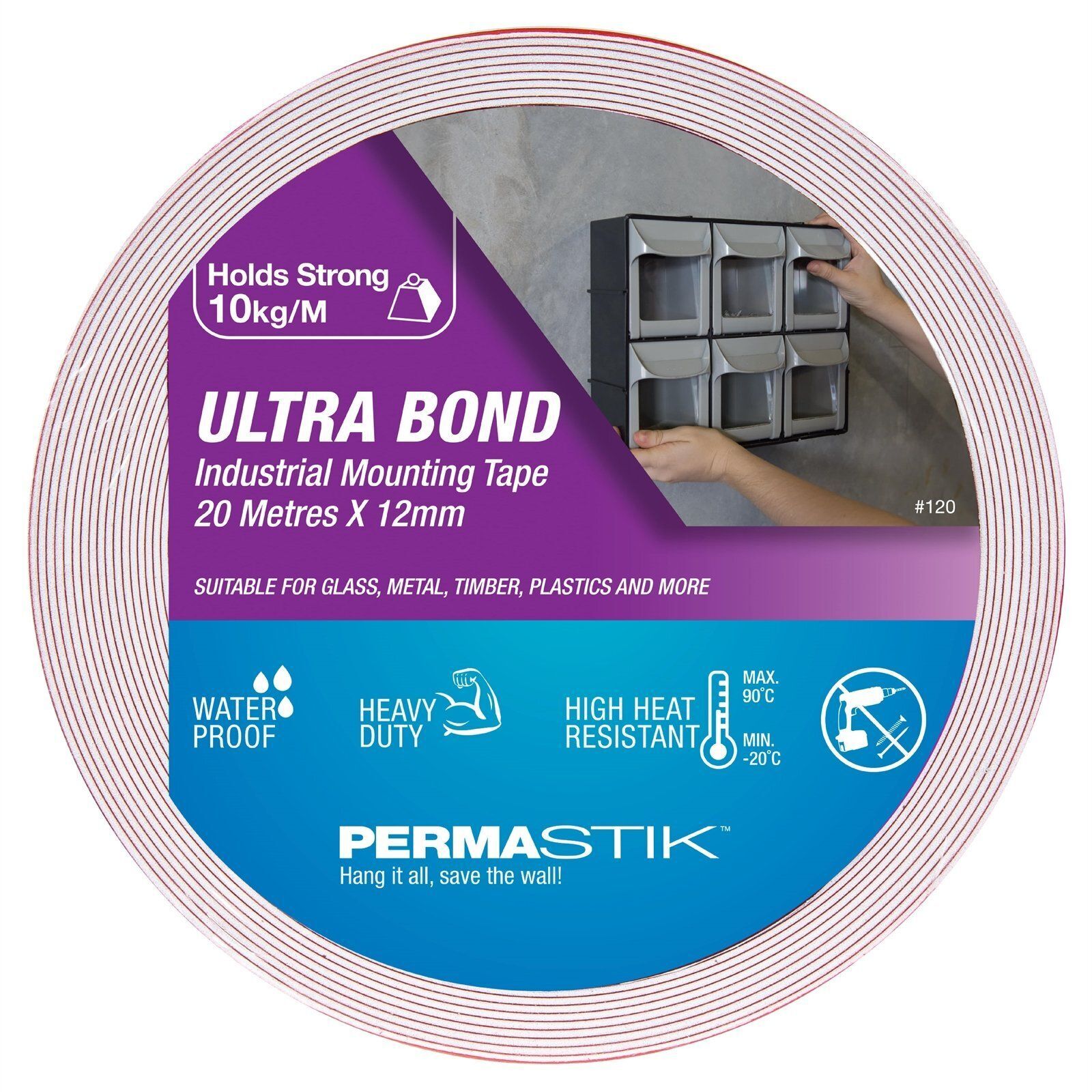 Permastik 20m x 12mm Ultra Bond Mounting Tape Bunnings Australia