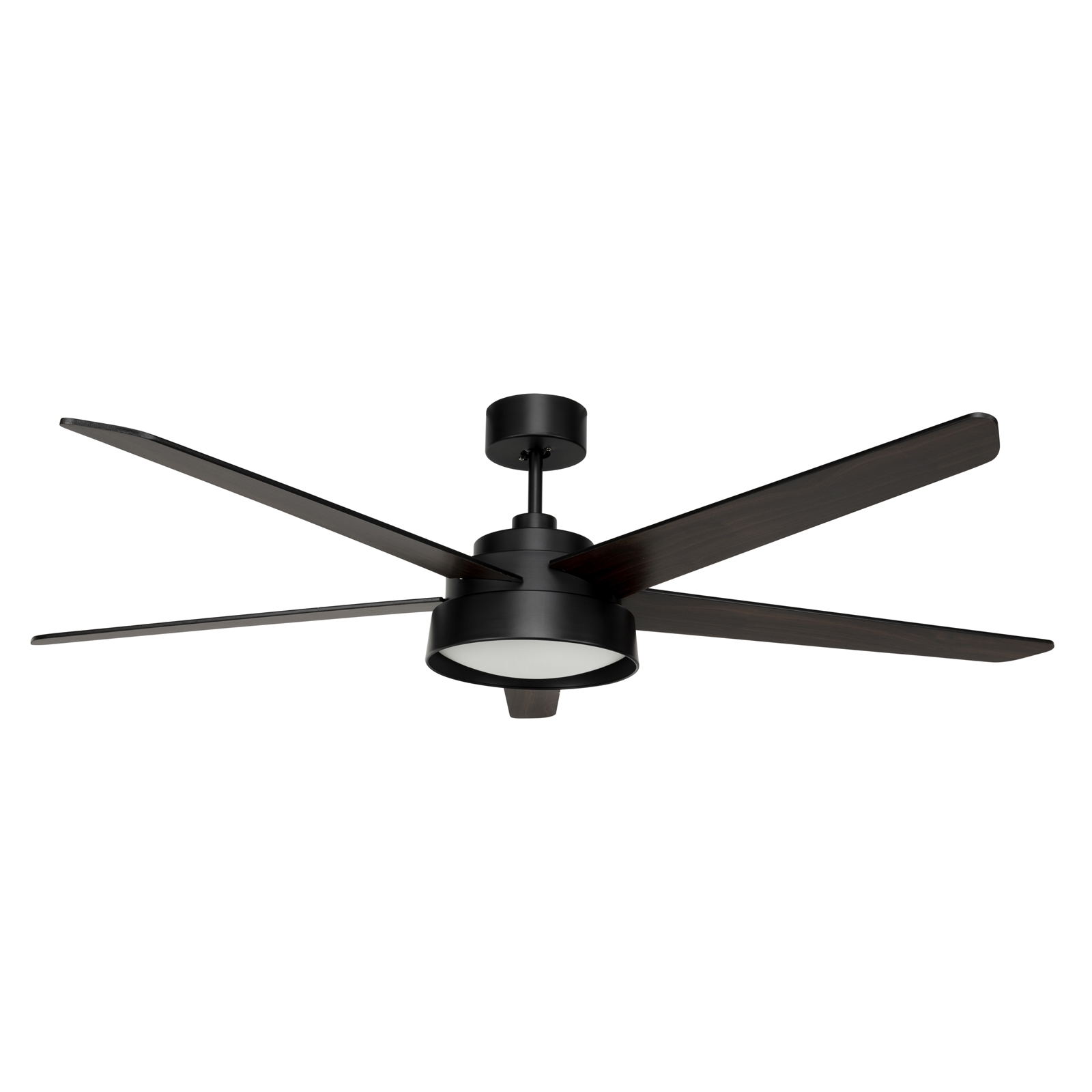 Brilliant 168cm Matte Black X Large 5 Blade Compass LED Light DC