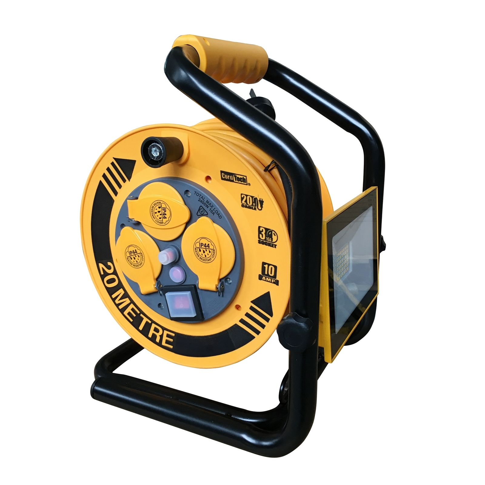 CordTech 20m 3 Socket Heavy Duty Light And Cable Reel Bunnings New